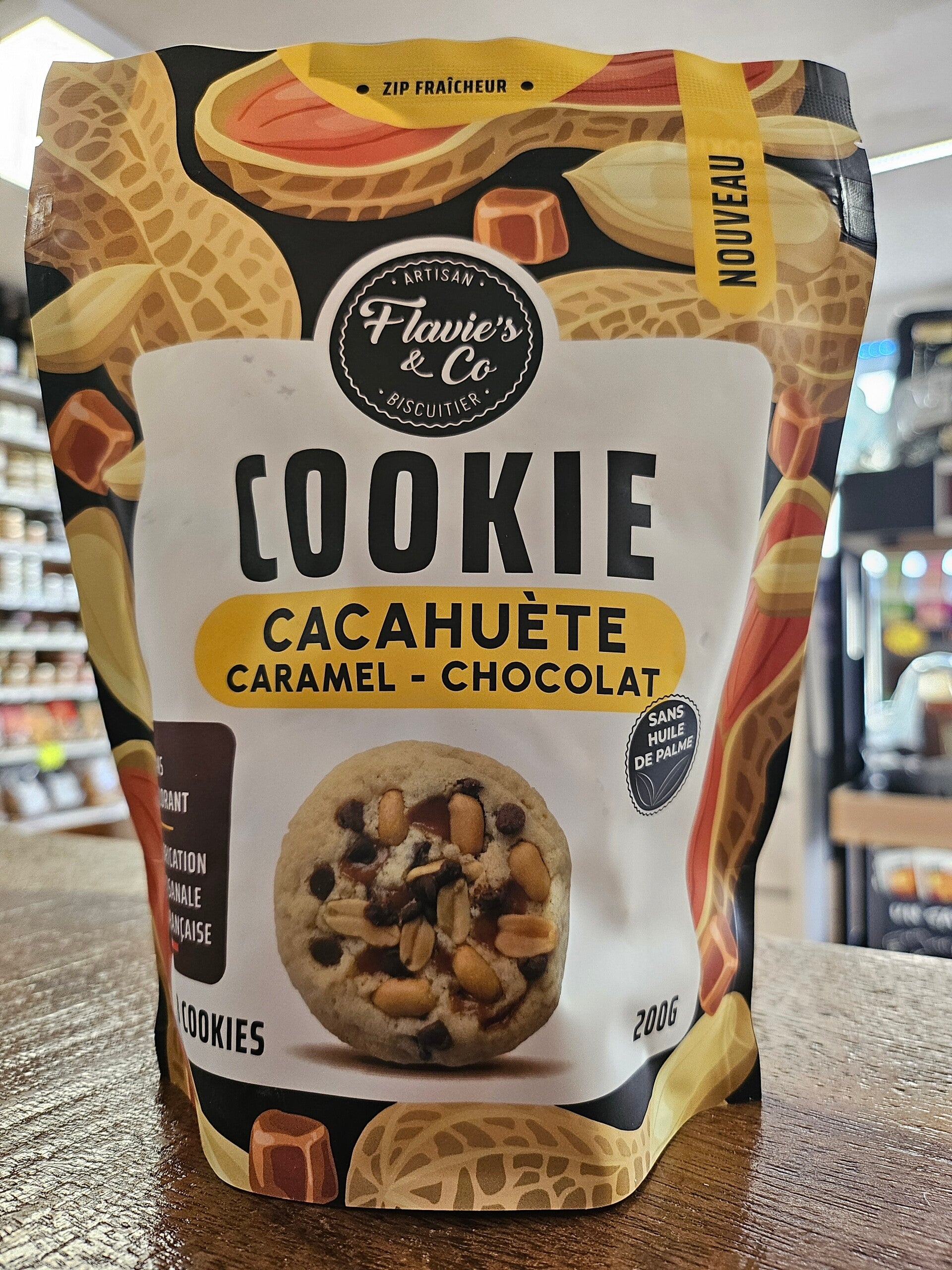 Cookie Cacahuète caramel-chocolat