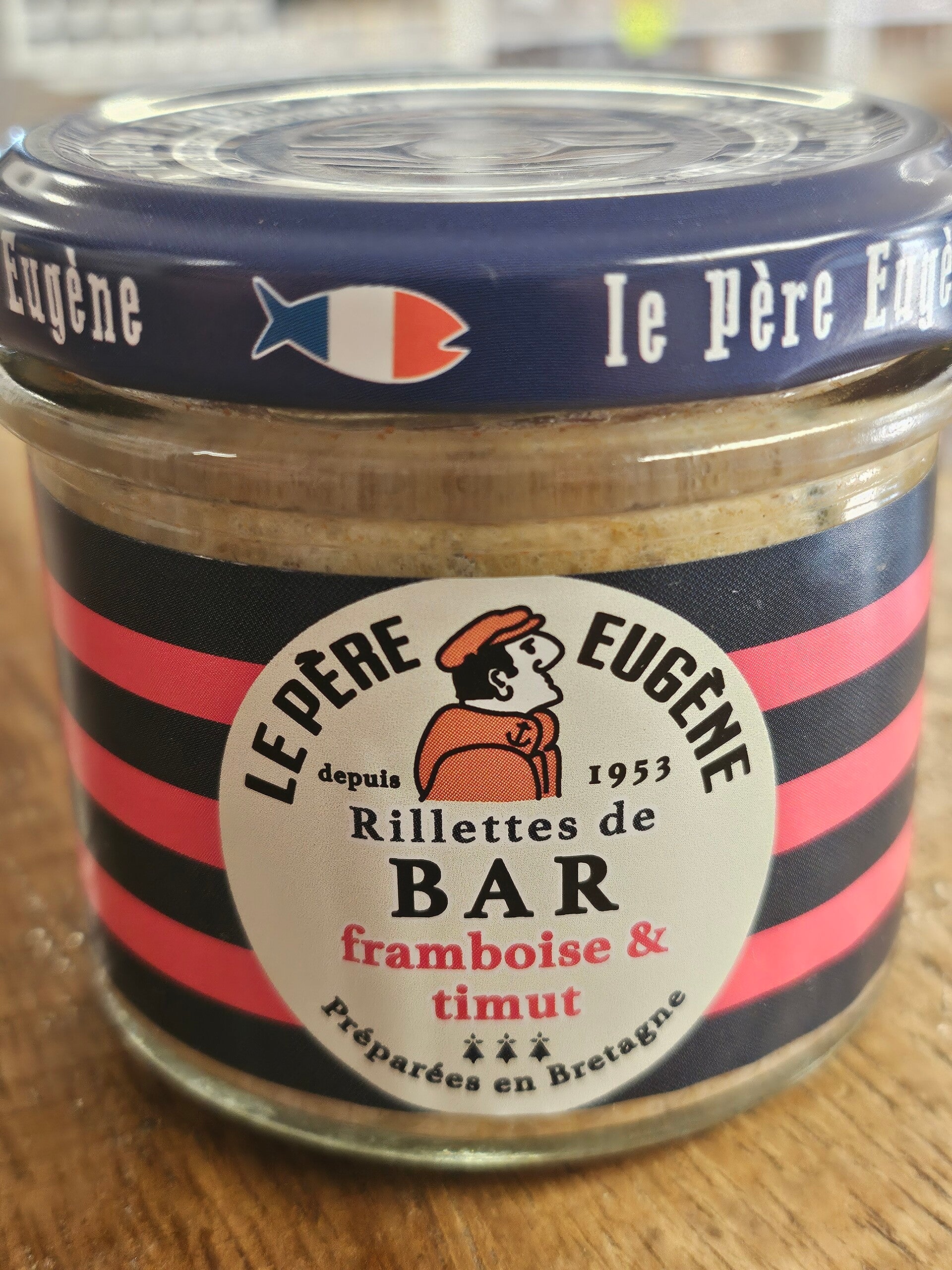 Rillettes de Bar, framboise et timut
