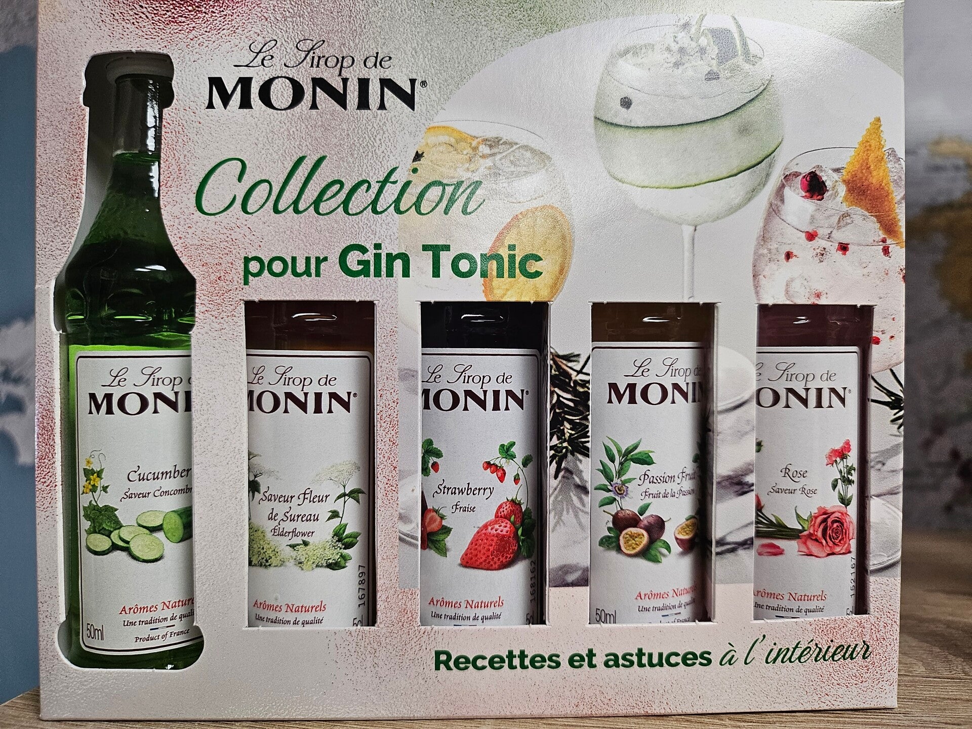 Le Sirop MONIN Collection pour GIN TONIC 5x5cl