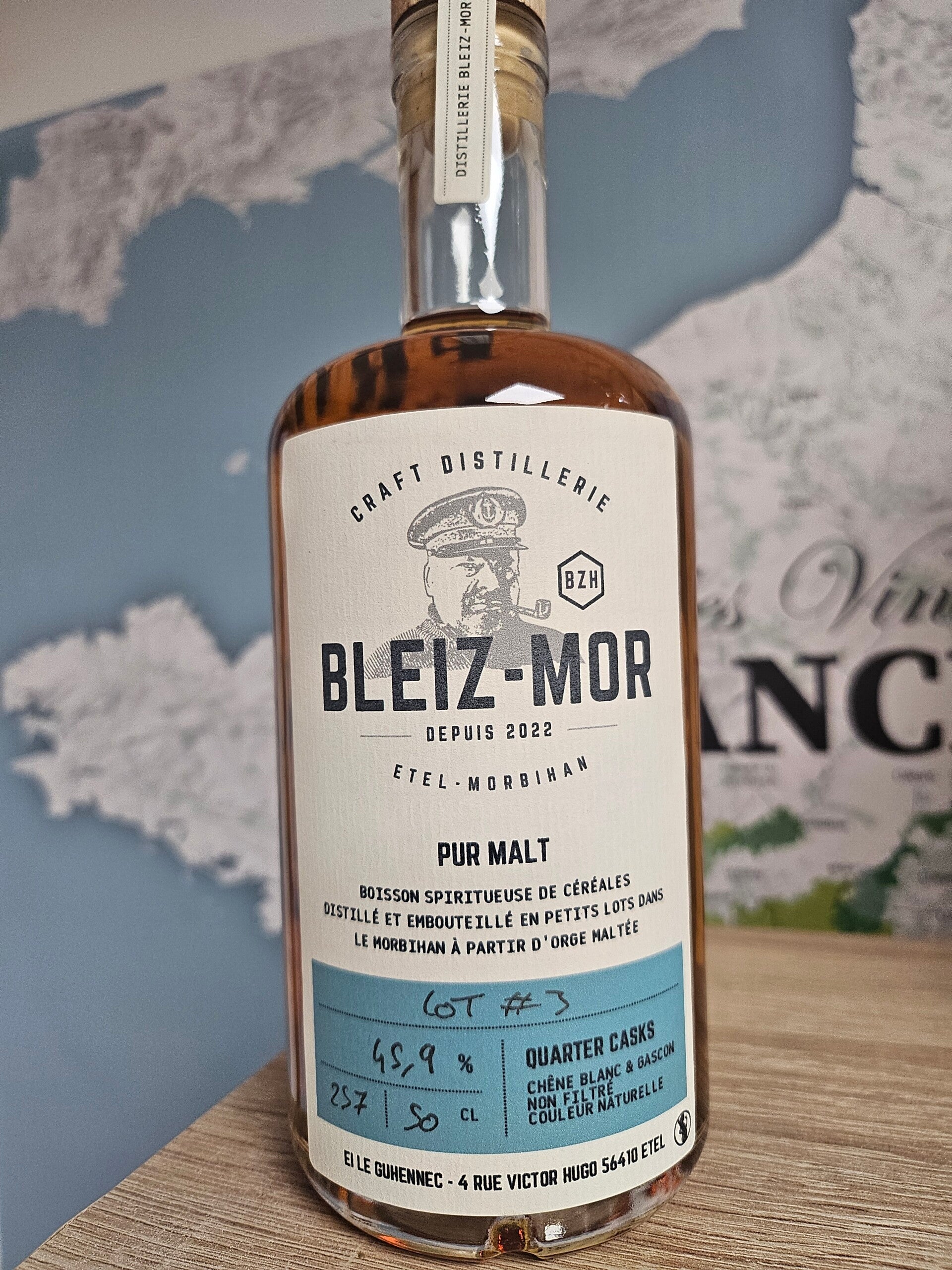 Whisky Breton artisanal BLEIZ-MOR, 50cl, 45,9%vol