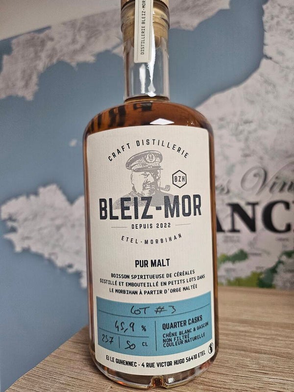 Whisky Breton artisanal BLEIZ-MOR, 50cl, 45,9%vol