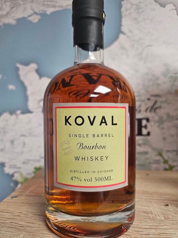 Whisky BIO Bourbon Américain KOVAL, Single Barrel, 50cl 47%