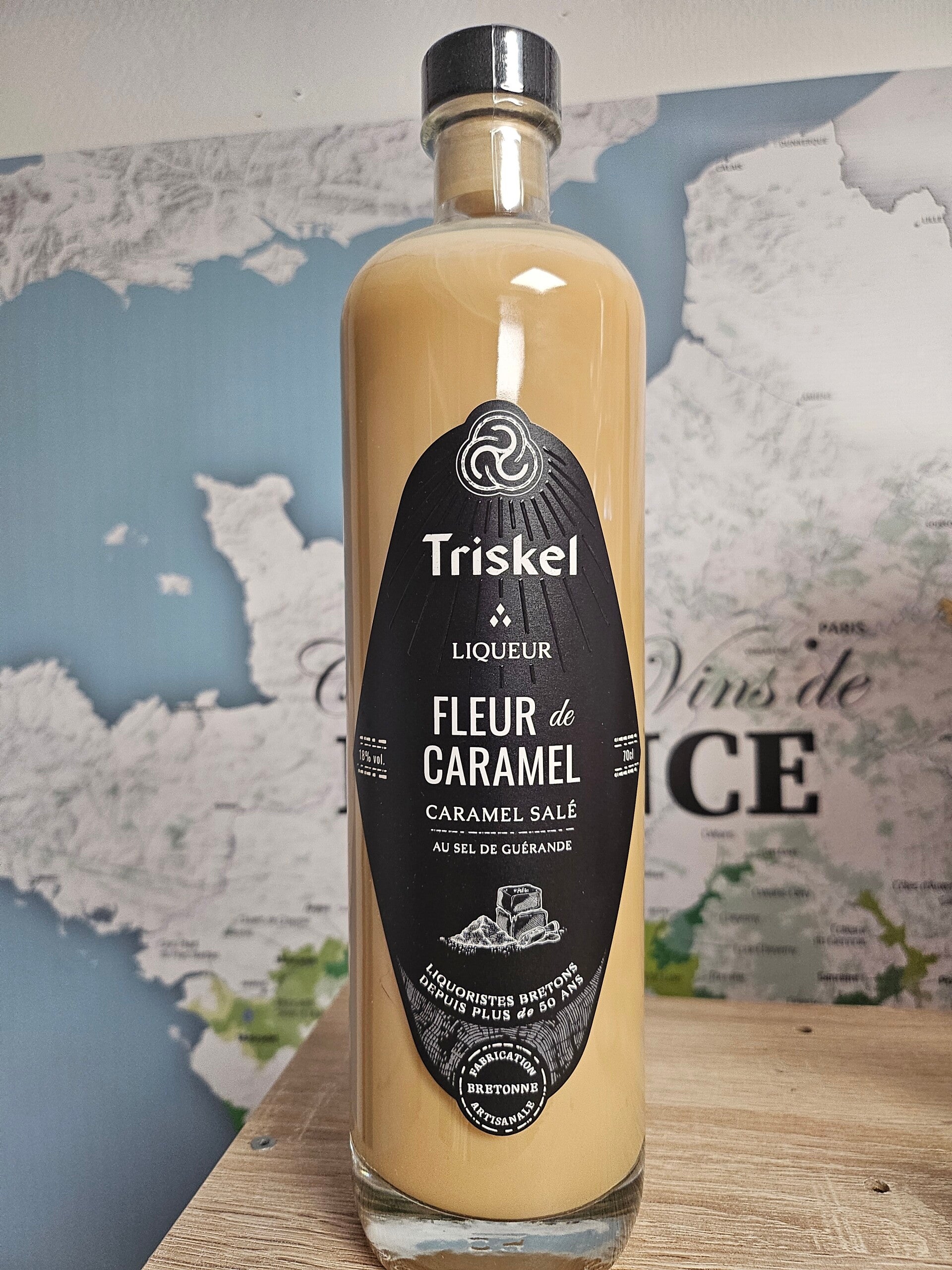 TRISKEL liqueur de Caramel, caramel salé au sel de Guérande, 70cl, 18% vol