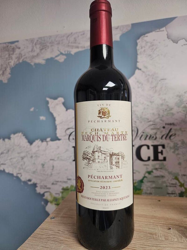 PÉCHARMANT 2023, château MARQUIS DU TERTRE, 75 cl, 13,5% vol
