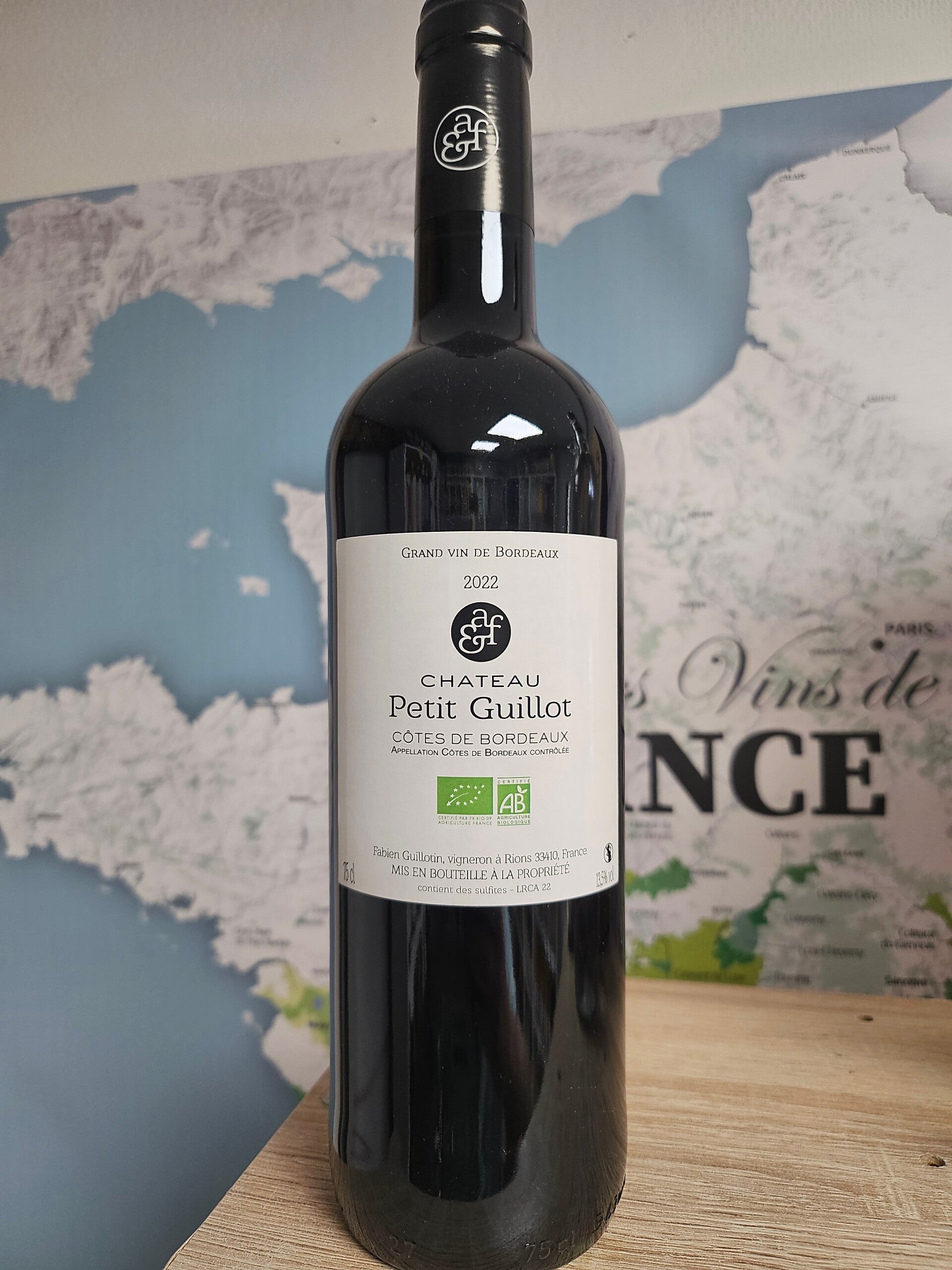 Château Petit Guillot 2022, côtes de Bordeaux, Bio, 75cl, 13,5% vol