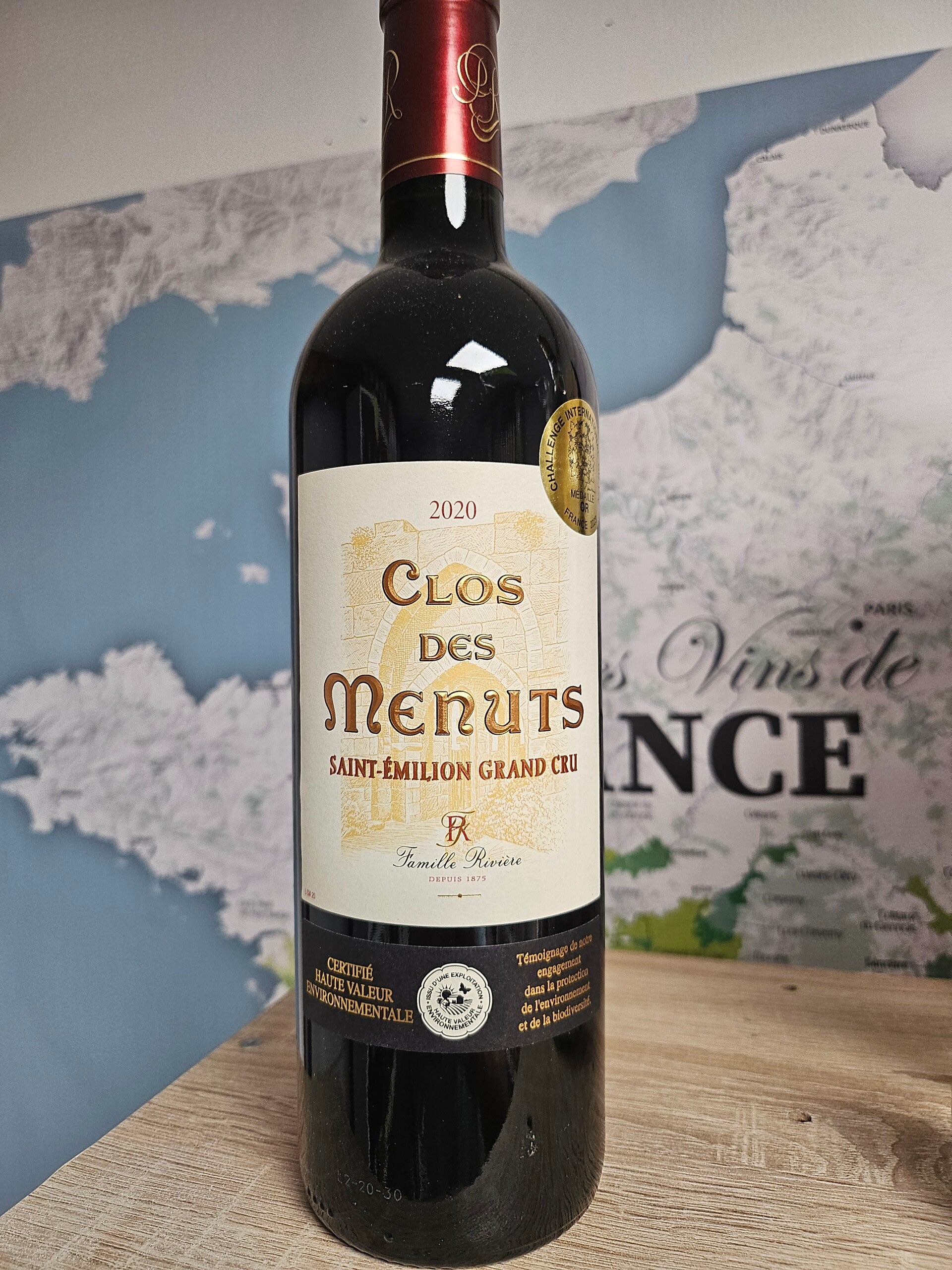 Saint-Émilion GRAND CRU 2020, Clot des Menuts, 75 cl, 14% vol