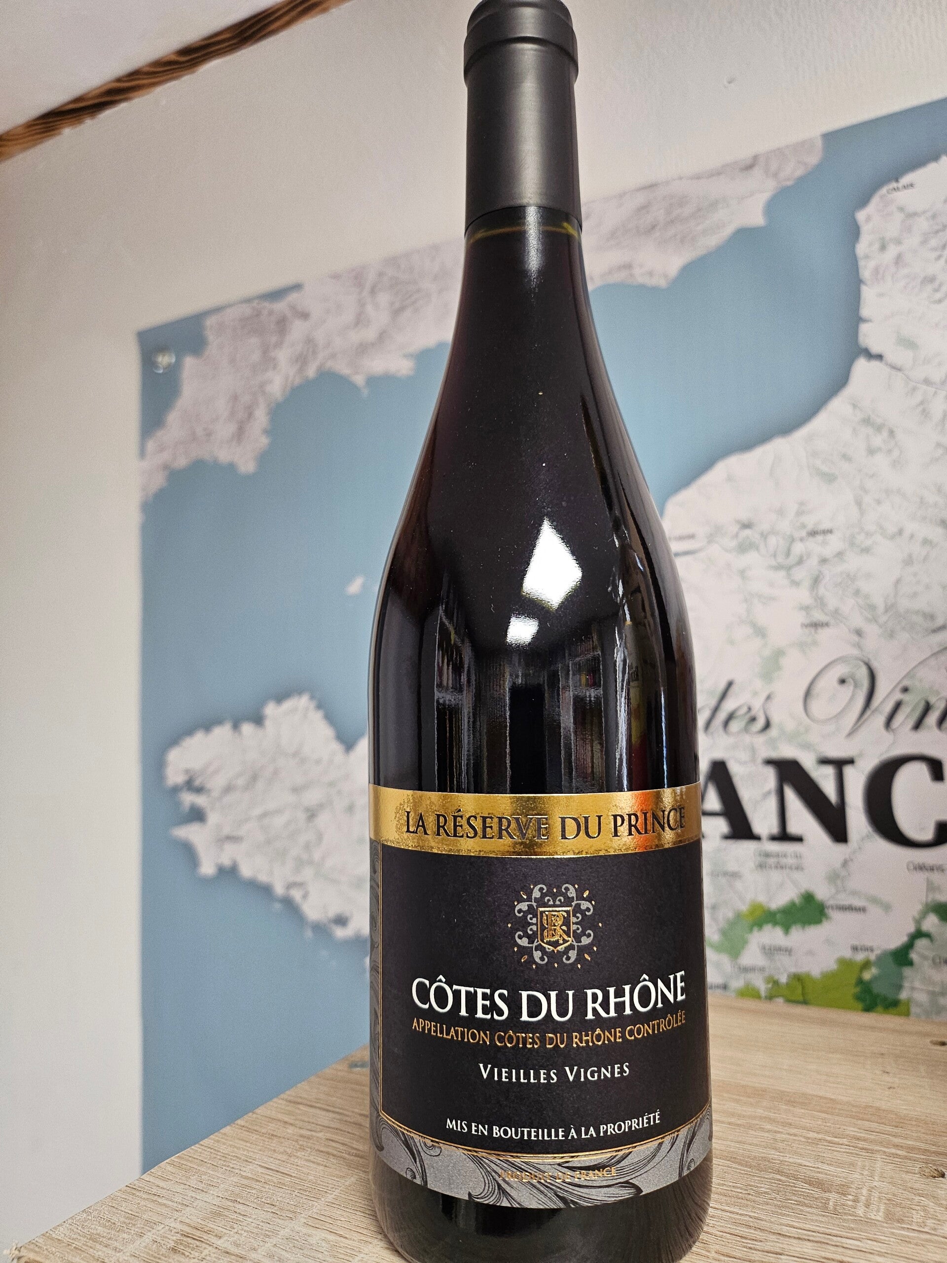 CÔTES DU RHÔNE AOC 2024, La réserve du Prince, vieilles Vignes, 75 cl, 14,5% vol