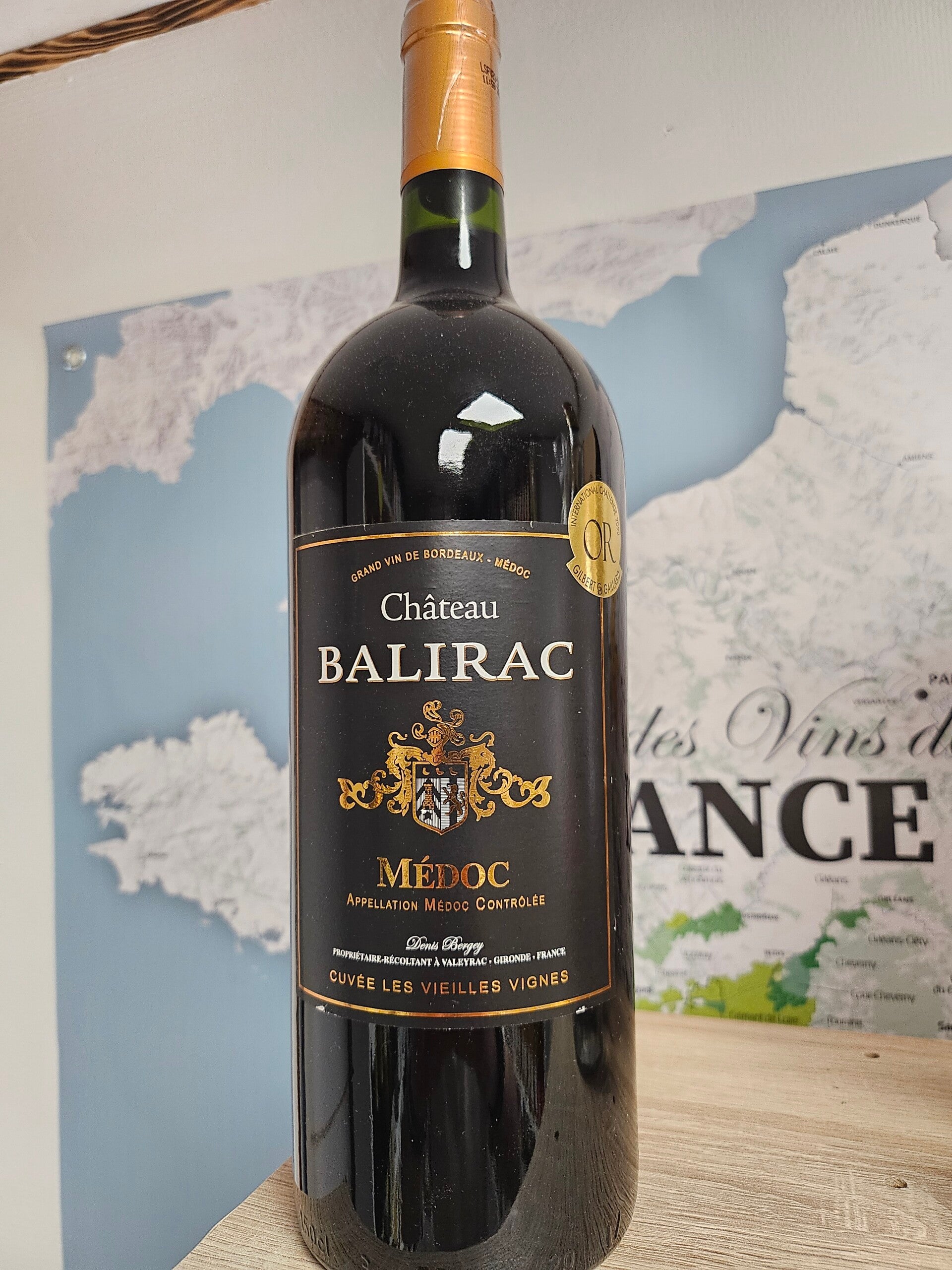 MÉDOC AOC 2020, Magnum 1,5l, château BALIRAC, cuvée les vieilles vignes, 13% volcha
