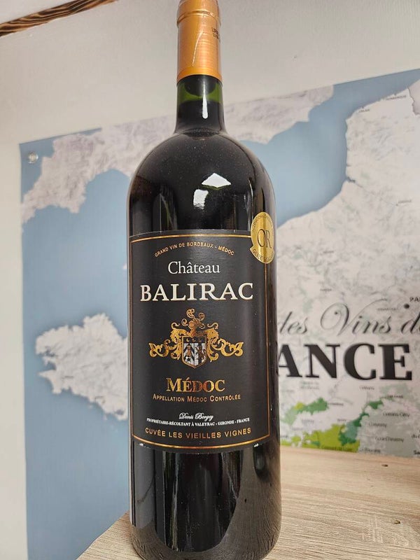 MÉDOC AOC 2020, Magnum 1,5l, château BALIRAC, cuvée les vieilles vignes, 13% volcha