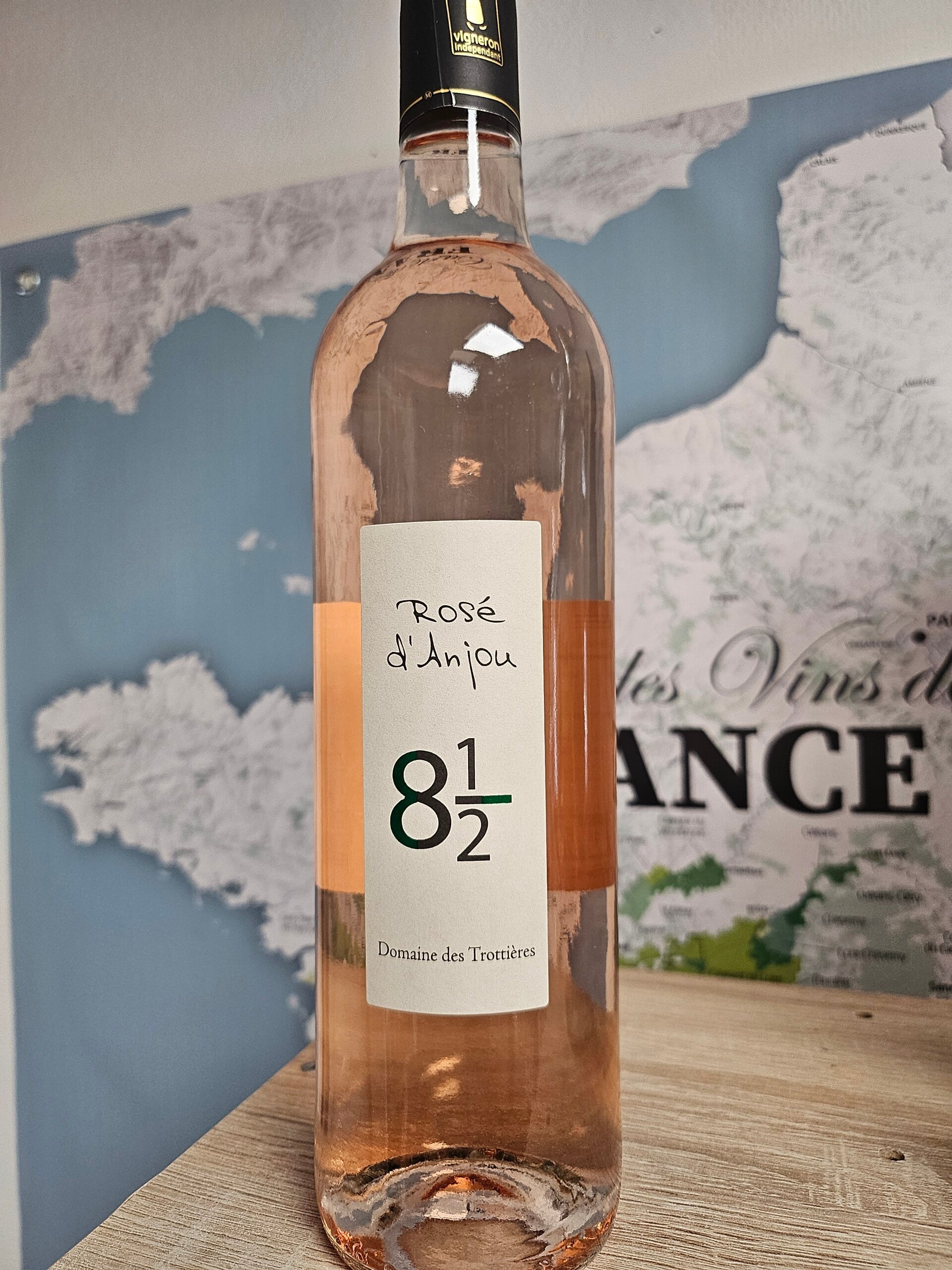 Rosé ANJOU 8 1/2 AOP 2024, rosé moelleux,domaine des TROTTIÈRES récoltant, 75cl, 9% vol