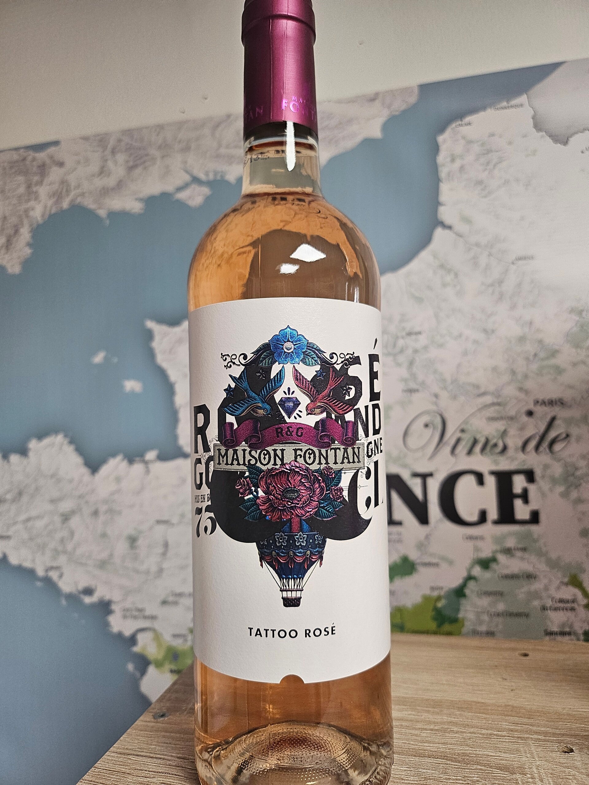 TATOO Rosé, CÔTES de Gascogne IGP 2024, Maison FONTAN, 75cl, 11,5% vol