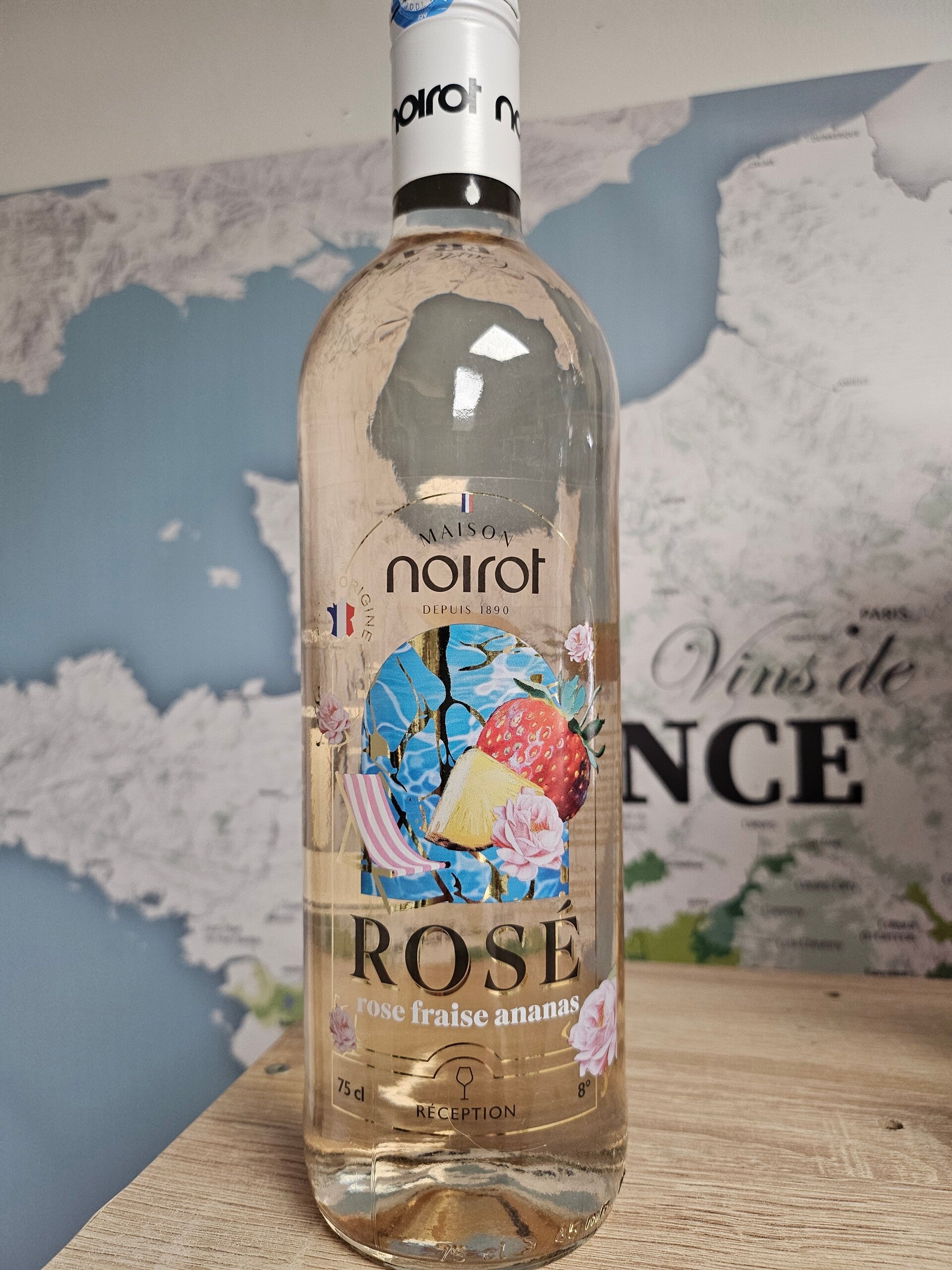 Rosé aromatisé Rose, Fraise et Ananas, Maison NOIROT, 75cl, 8% vol
