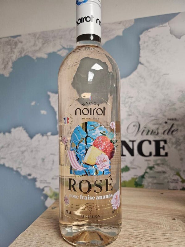 Rosé aromatisé Rose, Fraise et Ananas, Maison NOIROT, 75cl, 8% vol