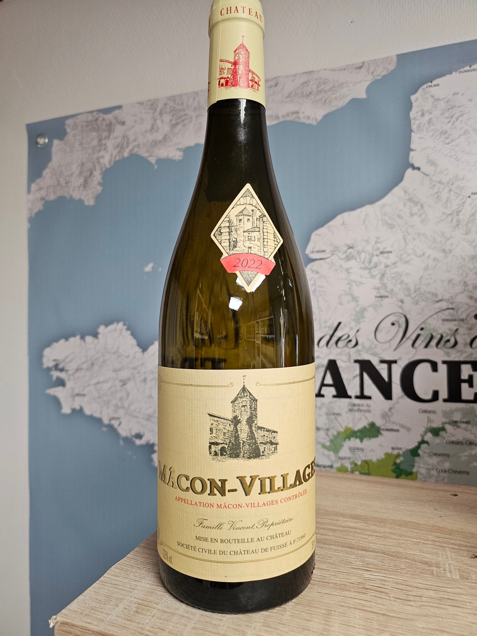 MÂCON-VILLAGE AOC 2022, mis en bouteille au château,  75cl, 13,5% vol