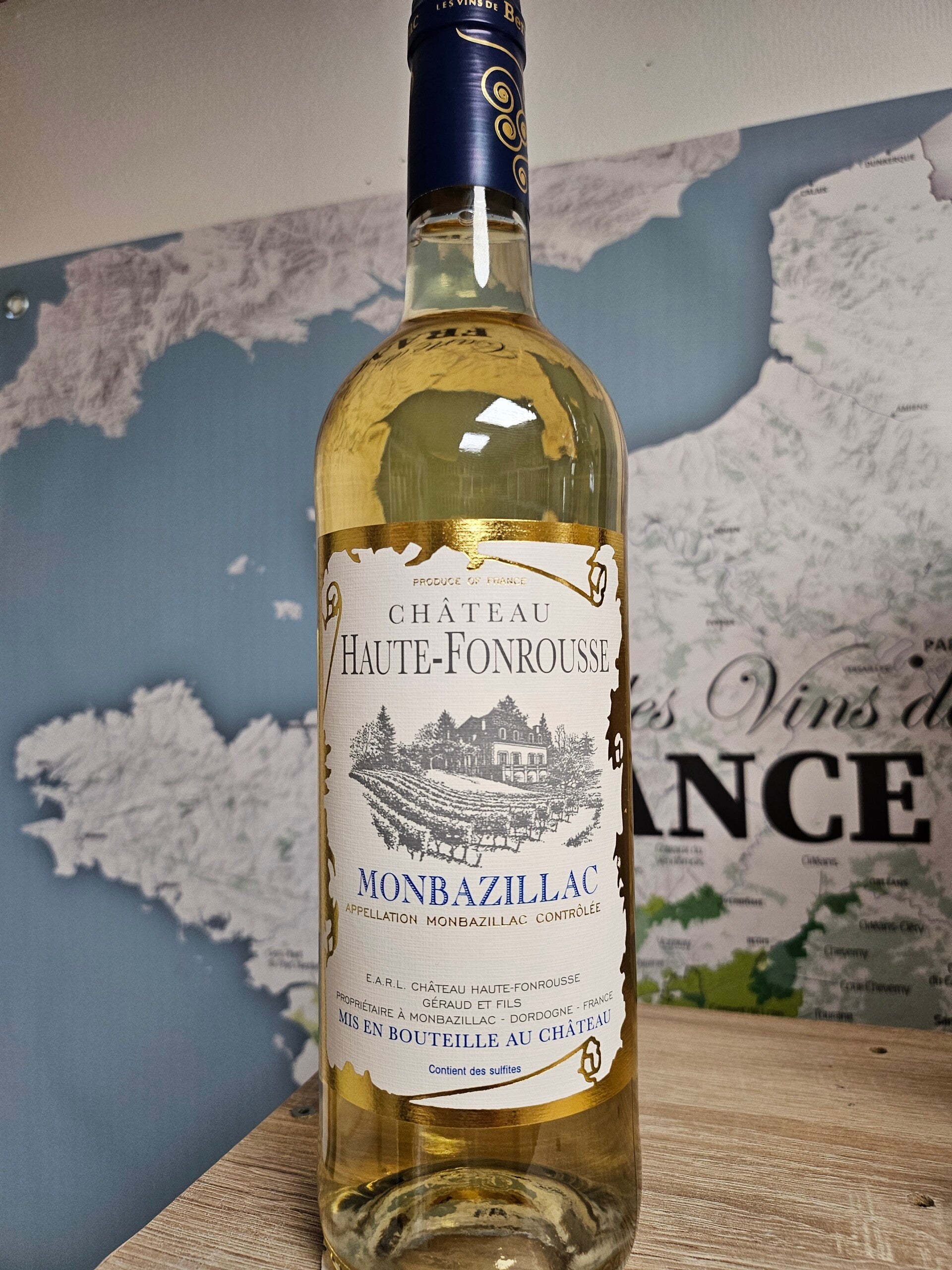 MONBAZILLAC AOC 2023, château HAUTE-FONROUSSE, récoltant,  mis en bouteille au château, 75cl, 12,5%