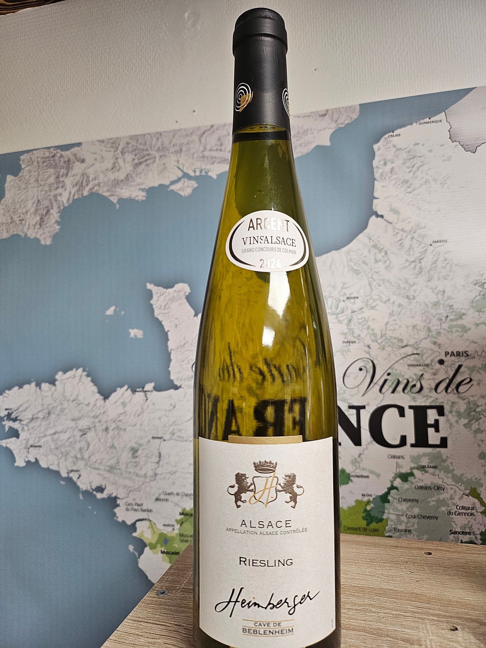 RIESLING, AOC ALSACE , médaille Argent grand concours 2024 de Colmar, 75cl, 12,5% vol