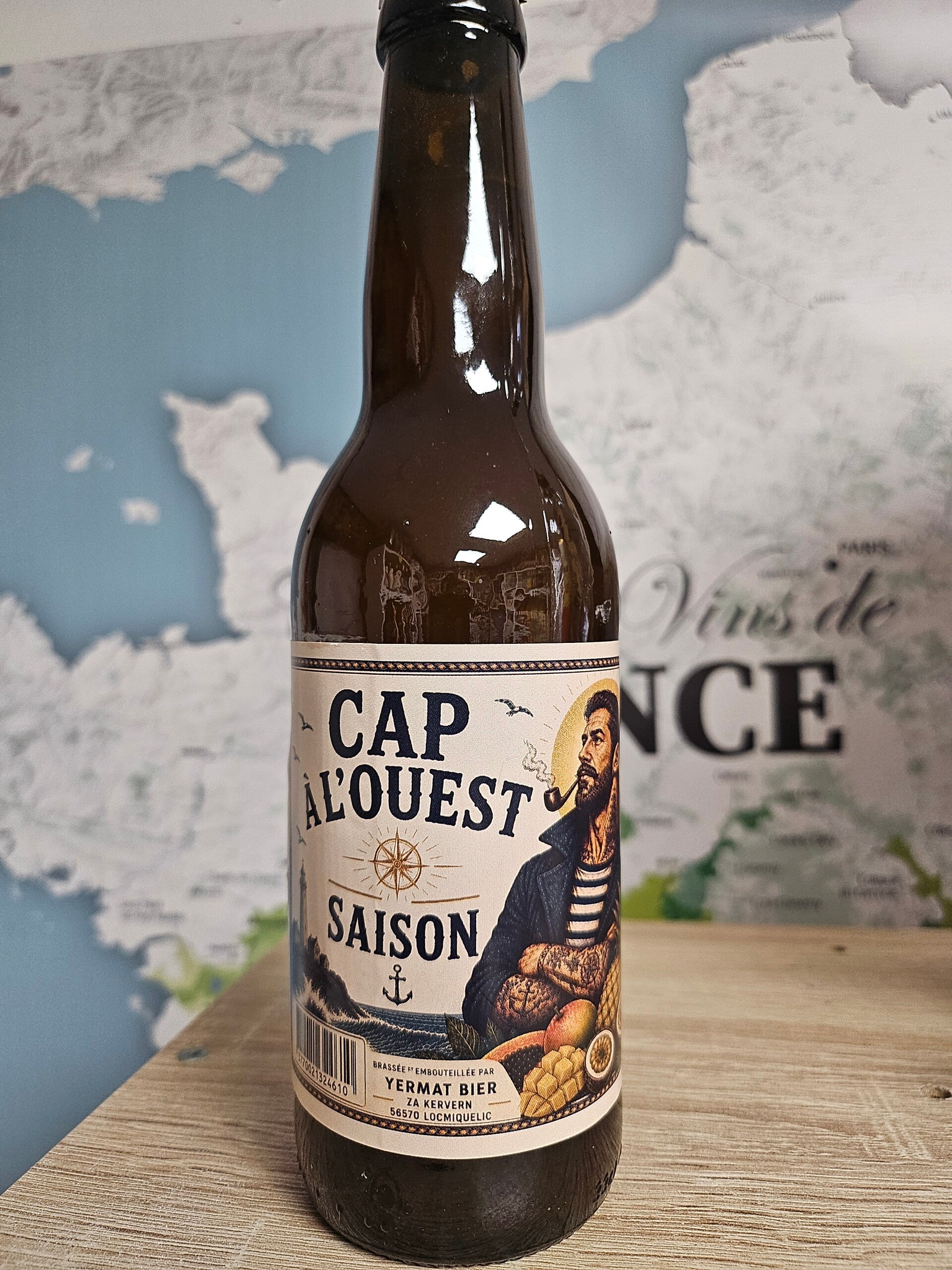 CAP À L'OUEST, bière blonde aux fruits exotiques, bière Bretonne, 33cl, 4,5% vol