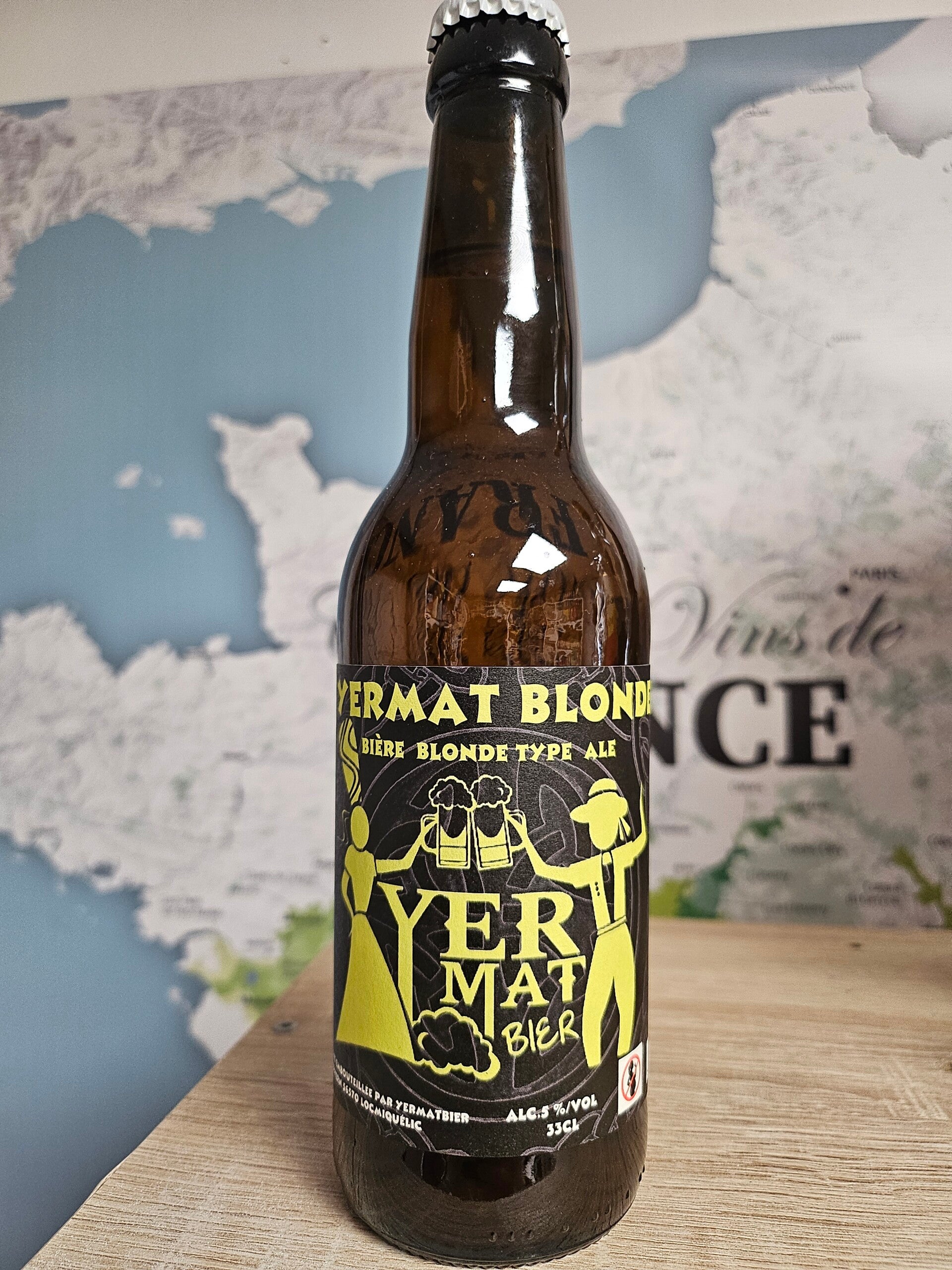 YERMAT BLONDE, type ale, bière Bretonne, 33cl 5% vol