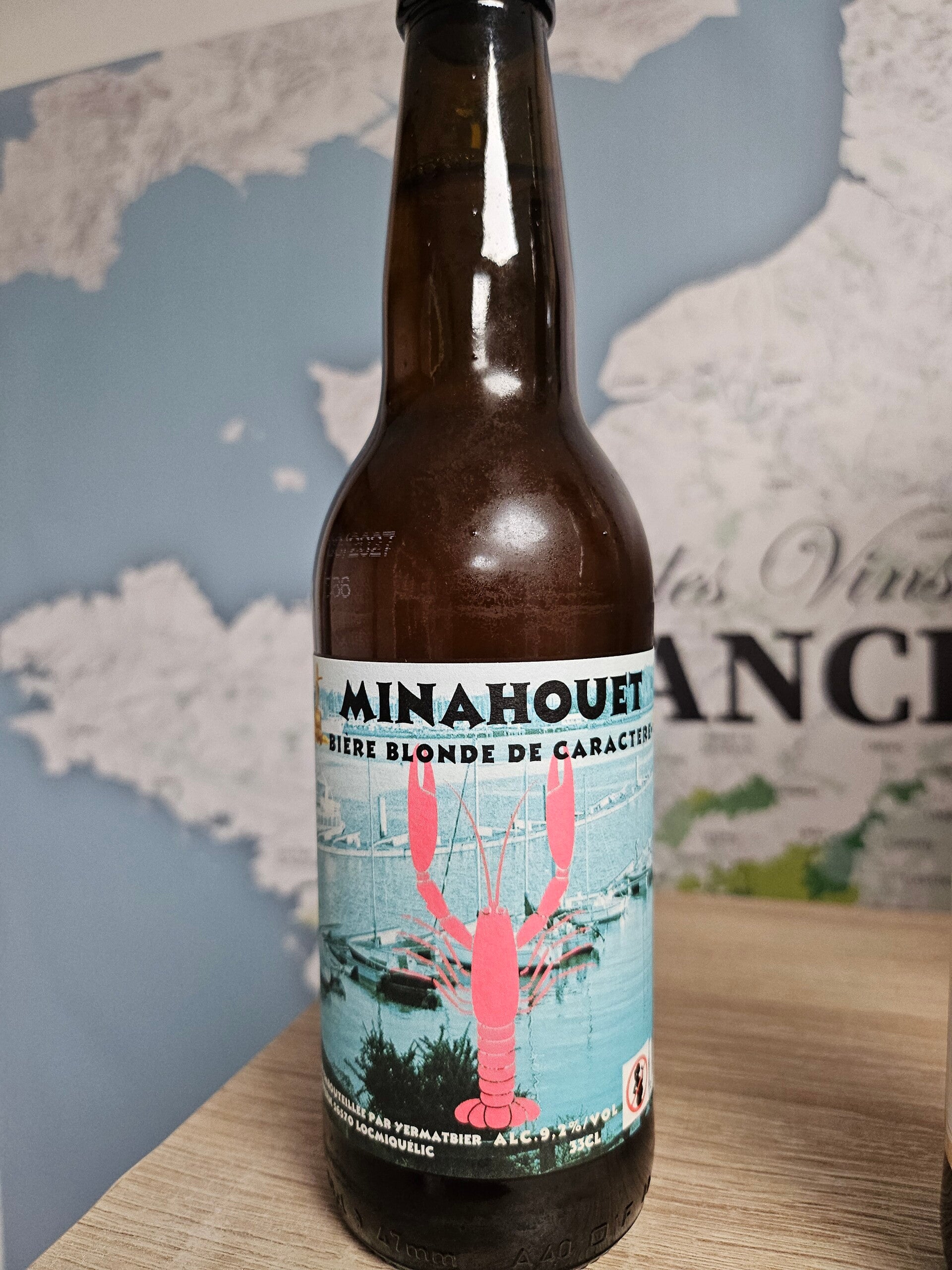MINAHOUET, bière blonde Bretonne de caractère au Rhum, YERMAT BIER, 33cl 9,2% vol