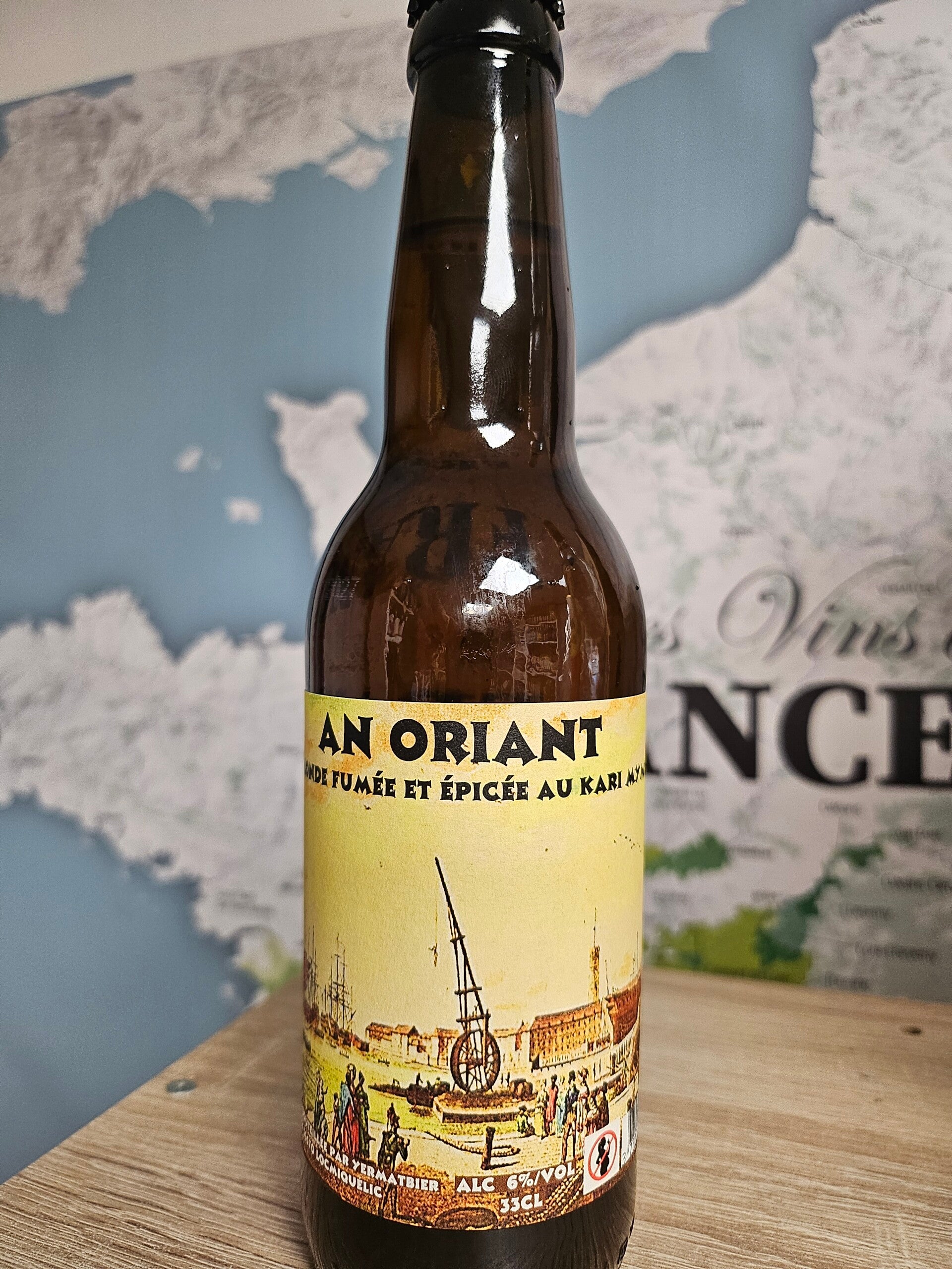 AN ORIANT, bière blonde fumée et épicée au Kari mymy, YERMAT BIER, bière Bretonne, 33 cl 6% vol