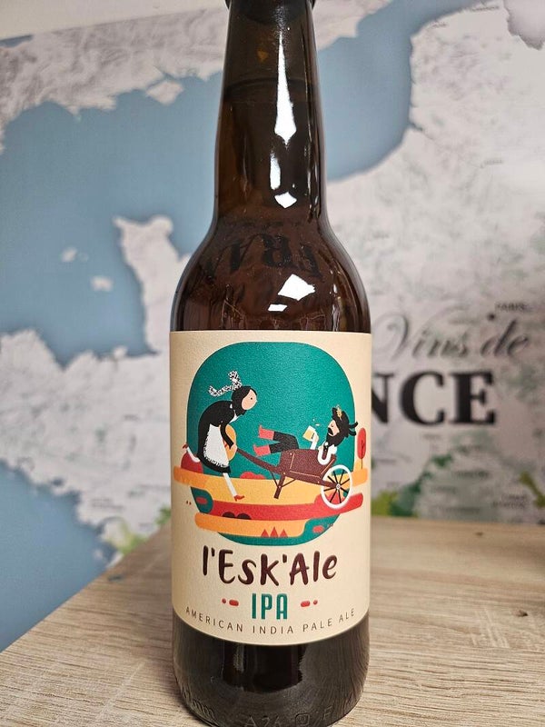 L'ESK'ALE IPA, American India Pale Ale, bière Bretonne, 33cl 6% vol