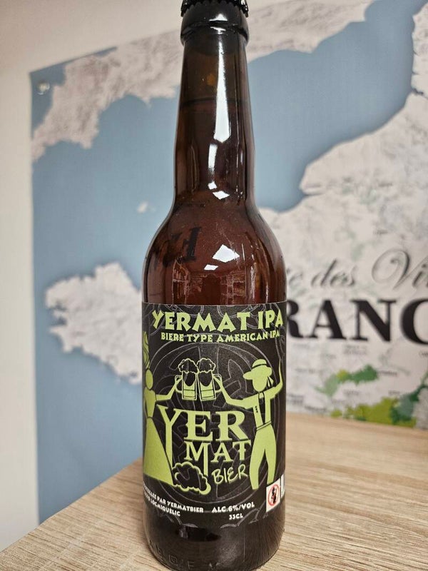 YERMAT IPA, bière type Américan IPA, bière Bretonne, 33cl 6% vol