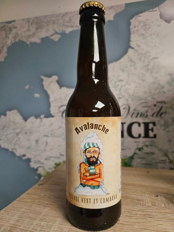 AVALANCHE, bière blonde Poivre vert et Combava, brasseir de L'IMPRIMERIE, bière Bretonne,  33cl 5,6% vol