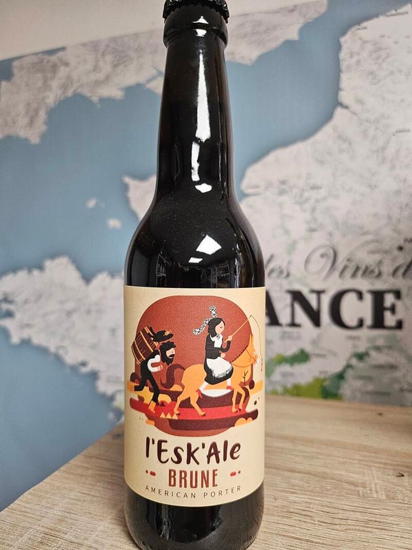 L'ESK'ALE BRUNE, AMERICAN PORTER, bière Bretonne, 33cl, 5% vol