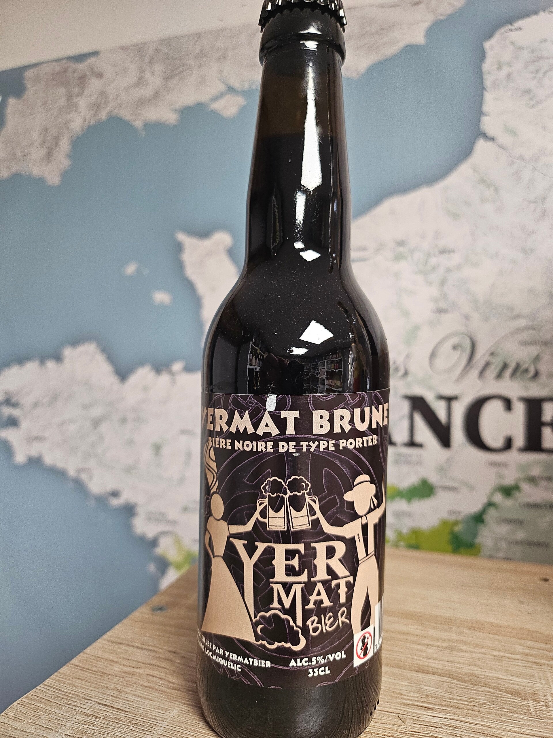 YERMAT BRUNE, bière Bretonne, 33cl 5% vol