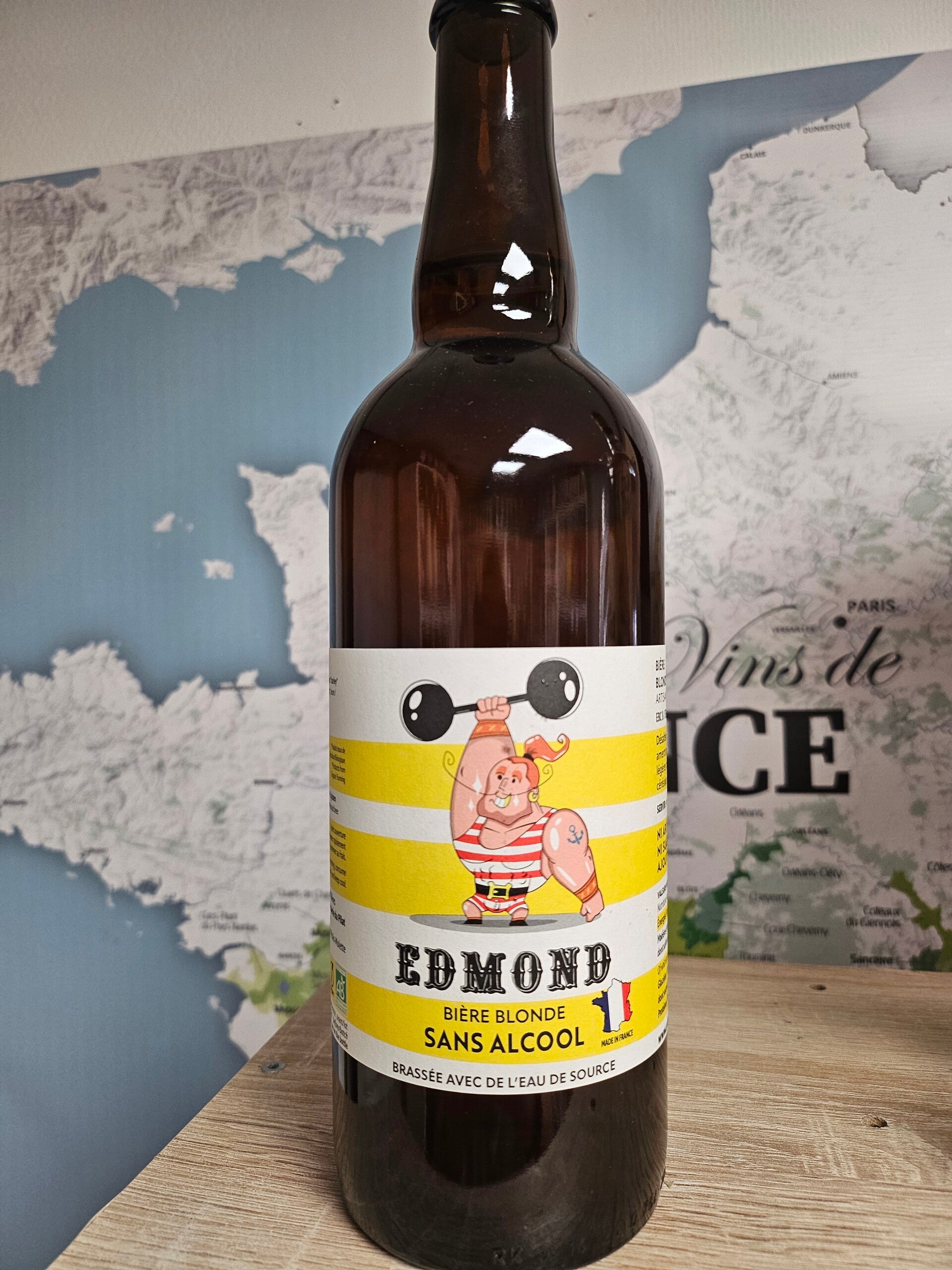 EDMOND, bière blonde sans alcool BIO, 75cl