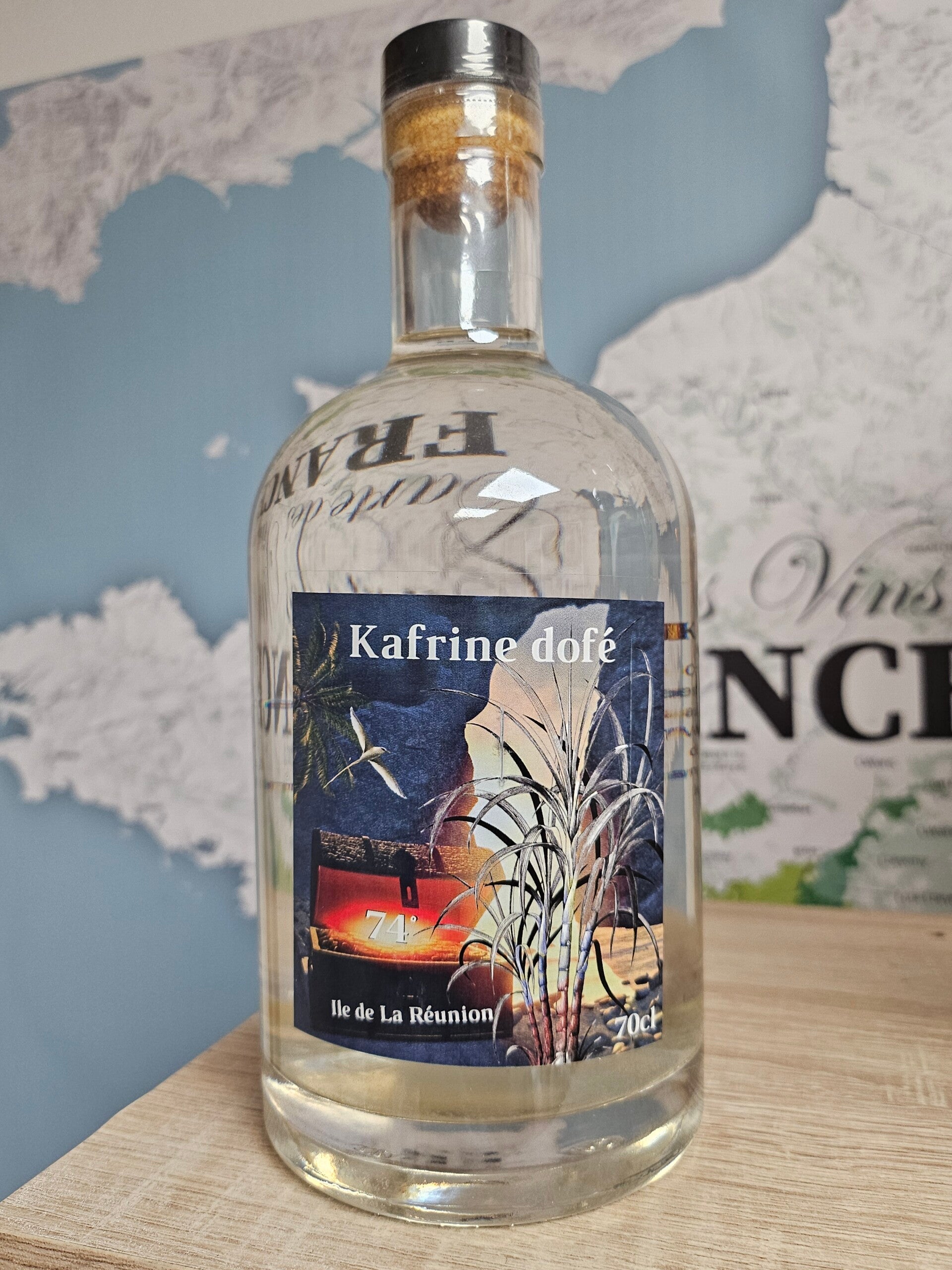 RHUM BLANC, Kafrine Doré, Île de la Réunion, Rhum METISS, 70cl, 74% vol