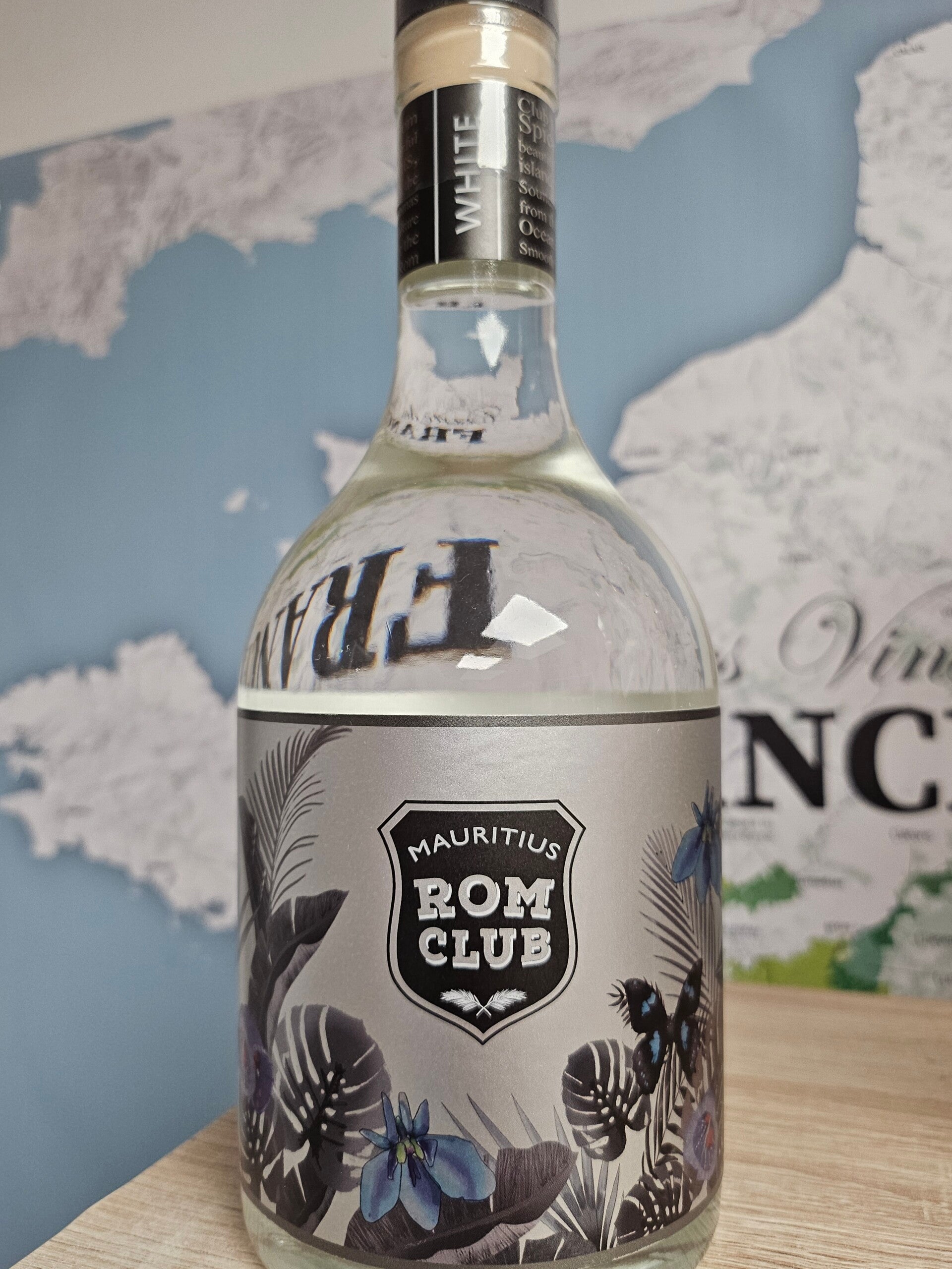 RHUM BLANC, ROM CLUB, Origine ÎLE MAURICE, 70cl 40% vol