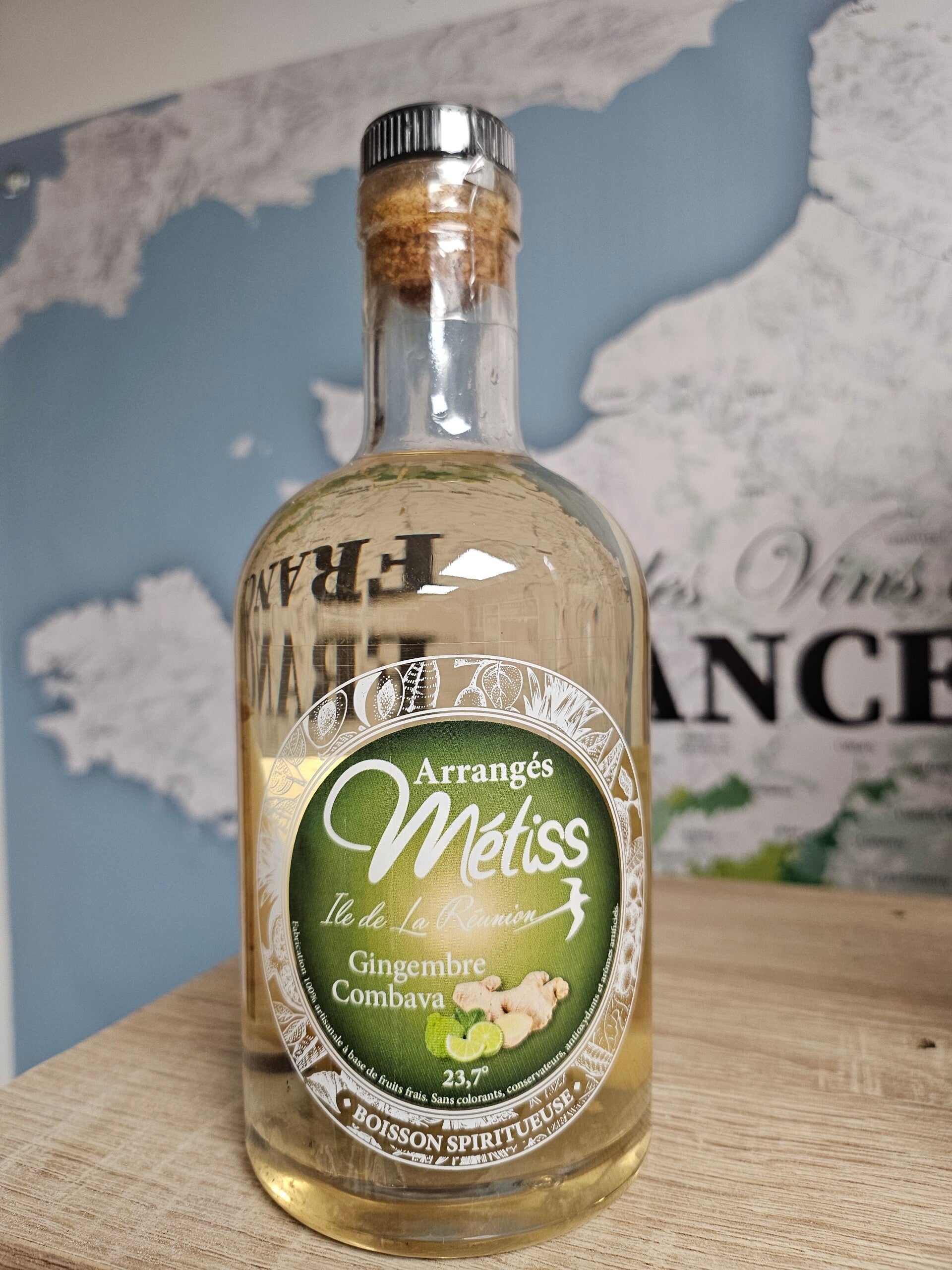 Rhum arrangé Gingembre Combava, Rhum MÉTISS ÎLE DE LA RÉUNION, 35cl 23,7% vol