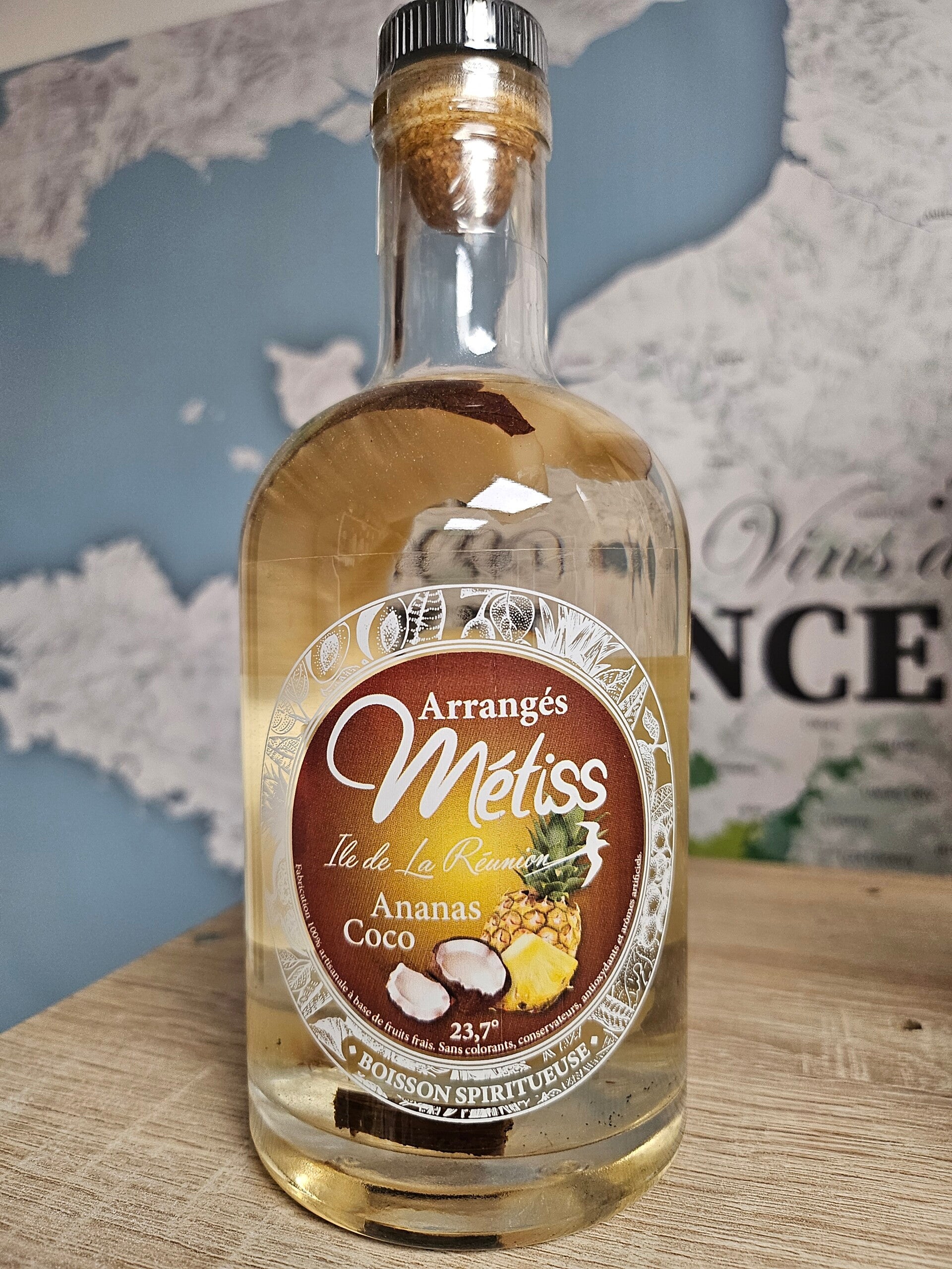 Rhum arrangé Ananas Coco, RHUM MÉTISS ÎLE DE LA RÉUNION, 35cl 23,7% vol