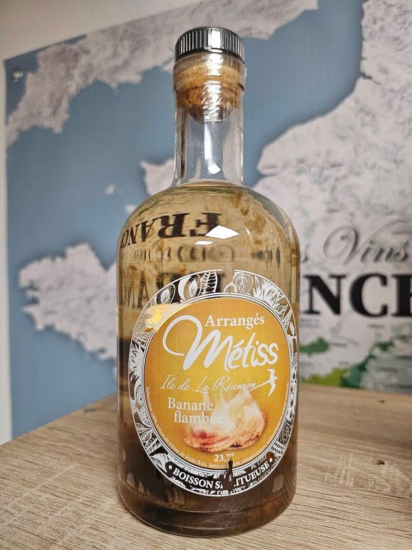 Rhum arrangé Miel Banane, Rhum MÉTISS ÎLE DE LA RÉUNION, 35cl 23,7% vol