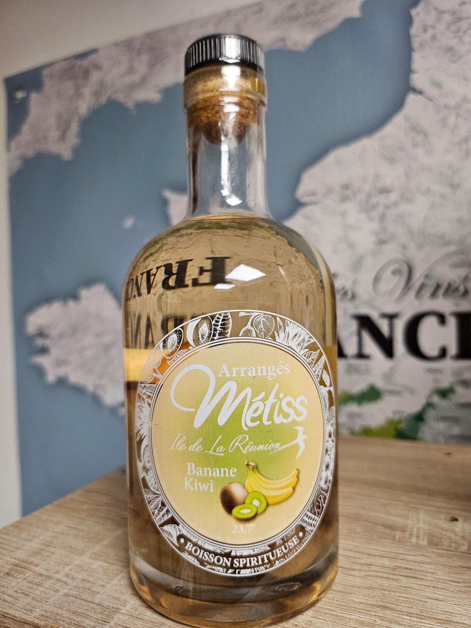 Rhum arrangé Banane Kiwi, Rhum MÉTISS ÎLE DE LA RÉUNION,  35cl 23,7% vol