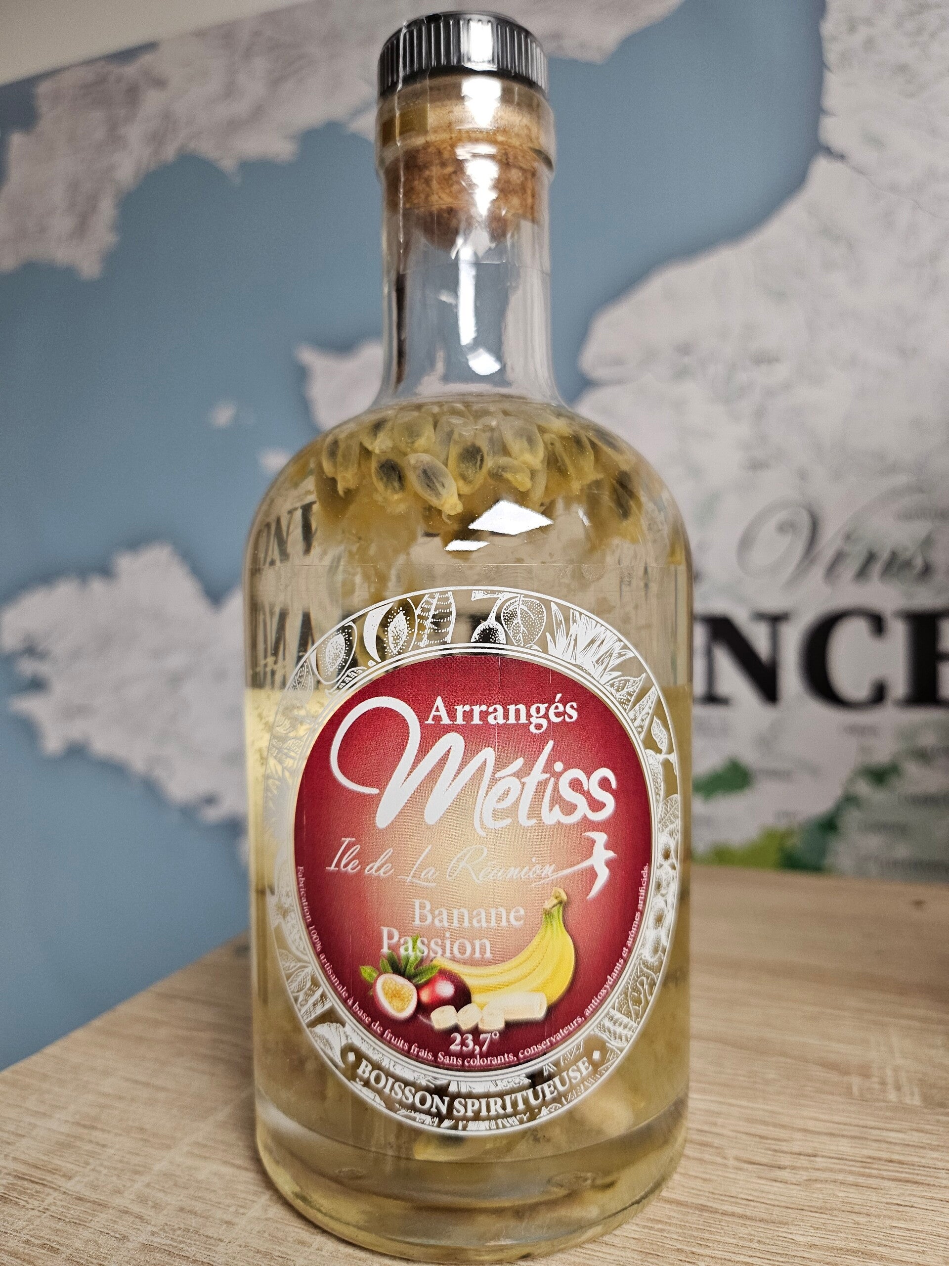Rhum arrangé Banane Passion, Rhum MÉTISS ÎLE DE LA RÉUNION, 35cl 23,7% vol