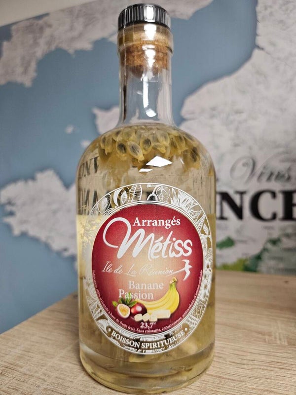 Rhum arrangé Banane Passion, Rhum MÉTISS ÎLE DE LA RÉUNION, 35cl 23,7% vol