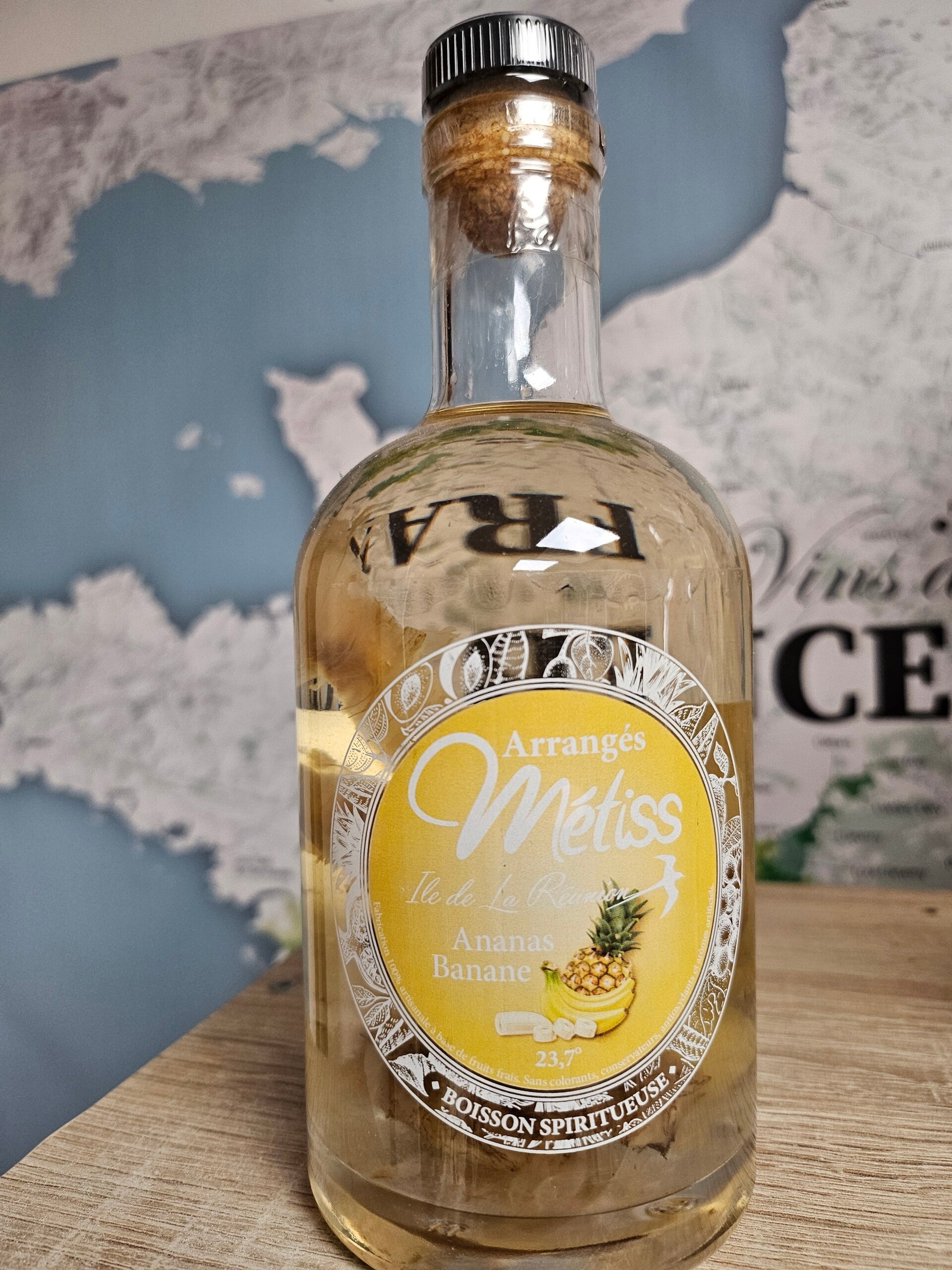 Rhum arrangé Ananas Banane, RHUM MÉTISS DE L'ÎLE DE LA RÉUNION,  35cl 23,7% vol
