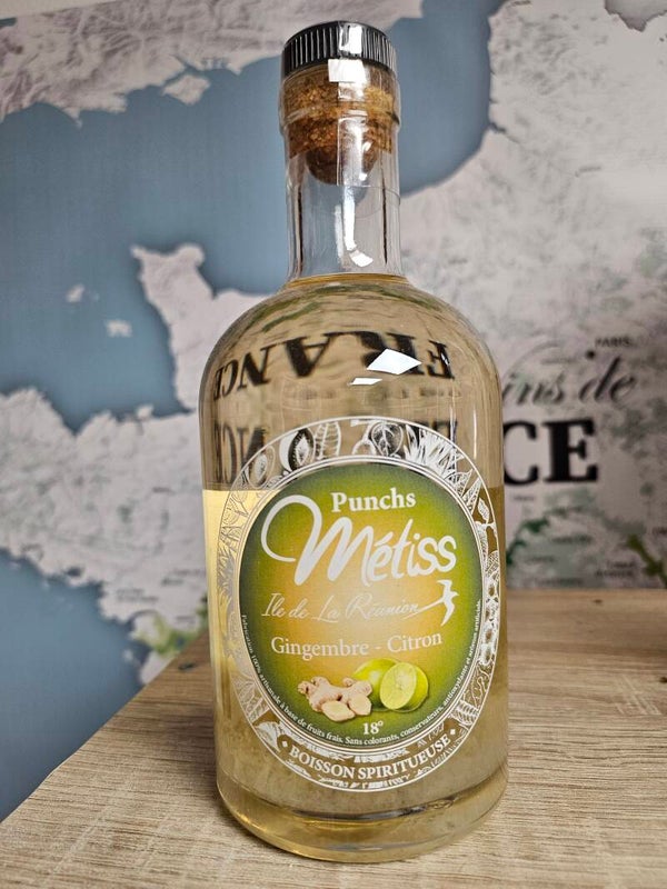 Punch Gingembre - Citron, RHUM MÉTISS DE L'ÎLE DE LA RÉUNION, 35cl 23,7% vol