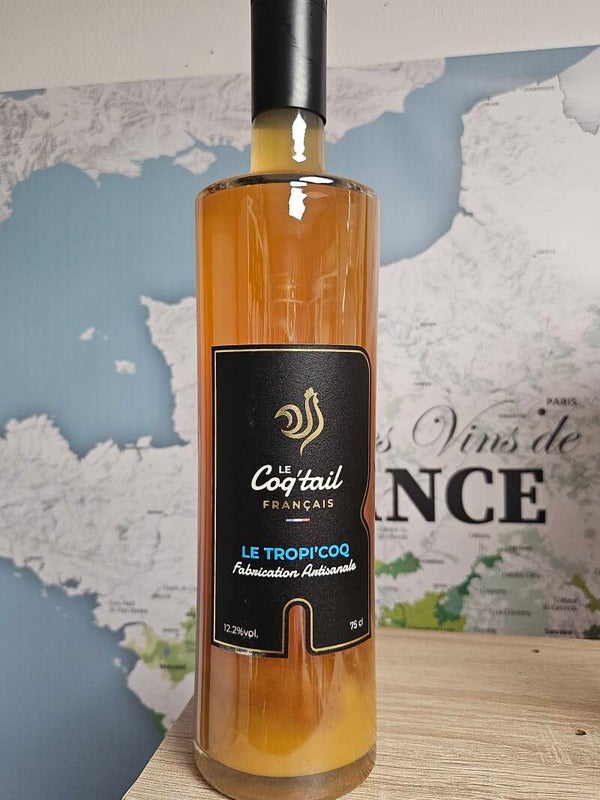 LE TROPI'COQ, LE COQ'TAIL FRANÇAIS, Ananas, Agrumes, rhum, 75cl  12,2% vol