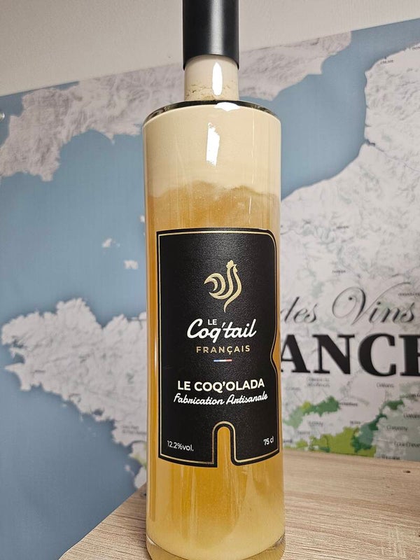 LE COQ'OLADA, LE COQ'TAIL FRANÇAIS, Ananas dorée, Noix de Coco et Rhum agricole, 75cl  12,2%e