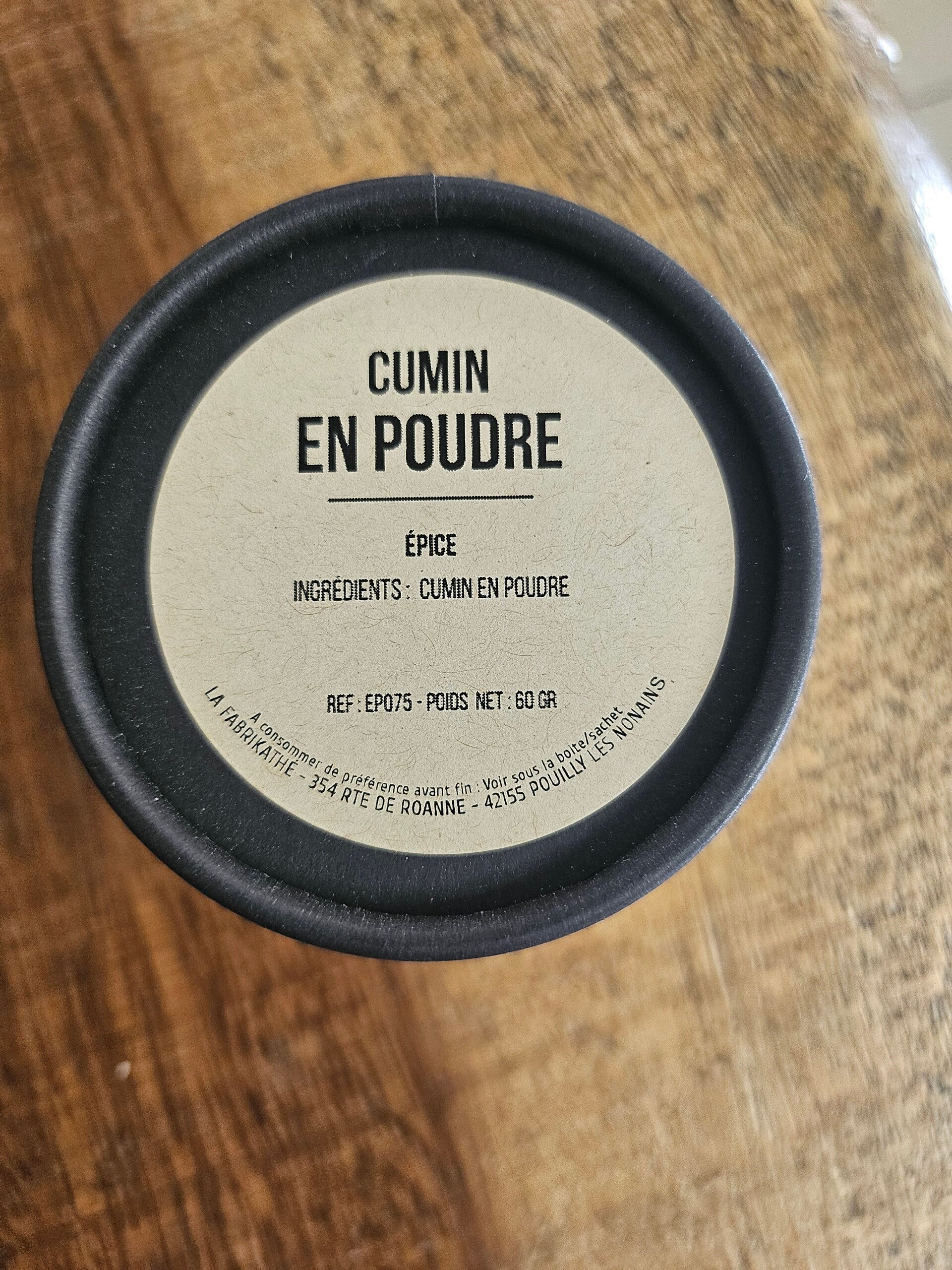 CUMIN EN POUDRE, ESCALE AUX ÉPICES, assembleur Français,  60g