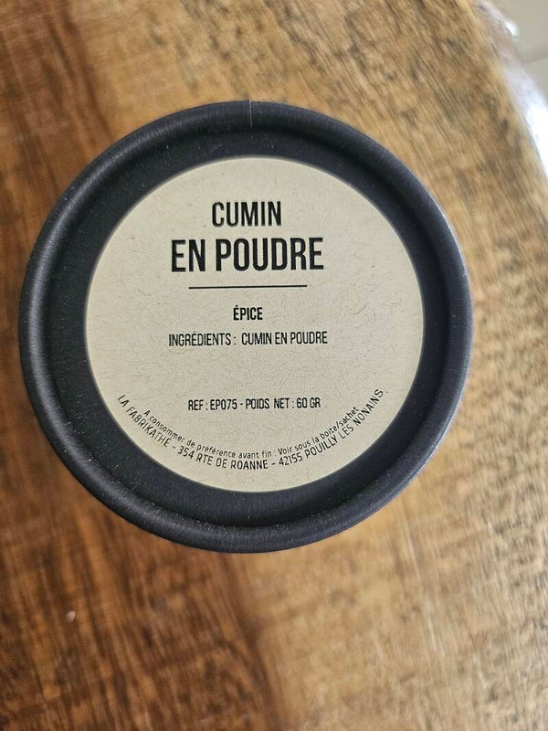 CUMIN EN POUDRE, ESCALE AUX ÉPICES, assembleur Français,  60g