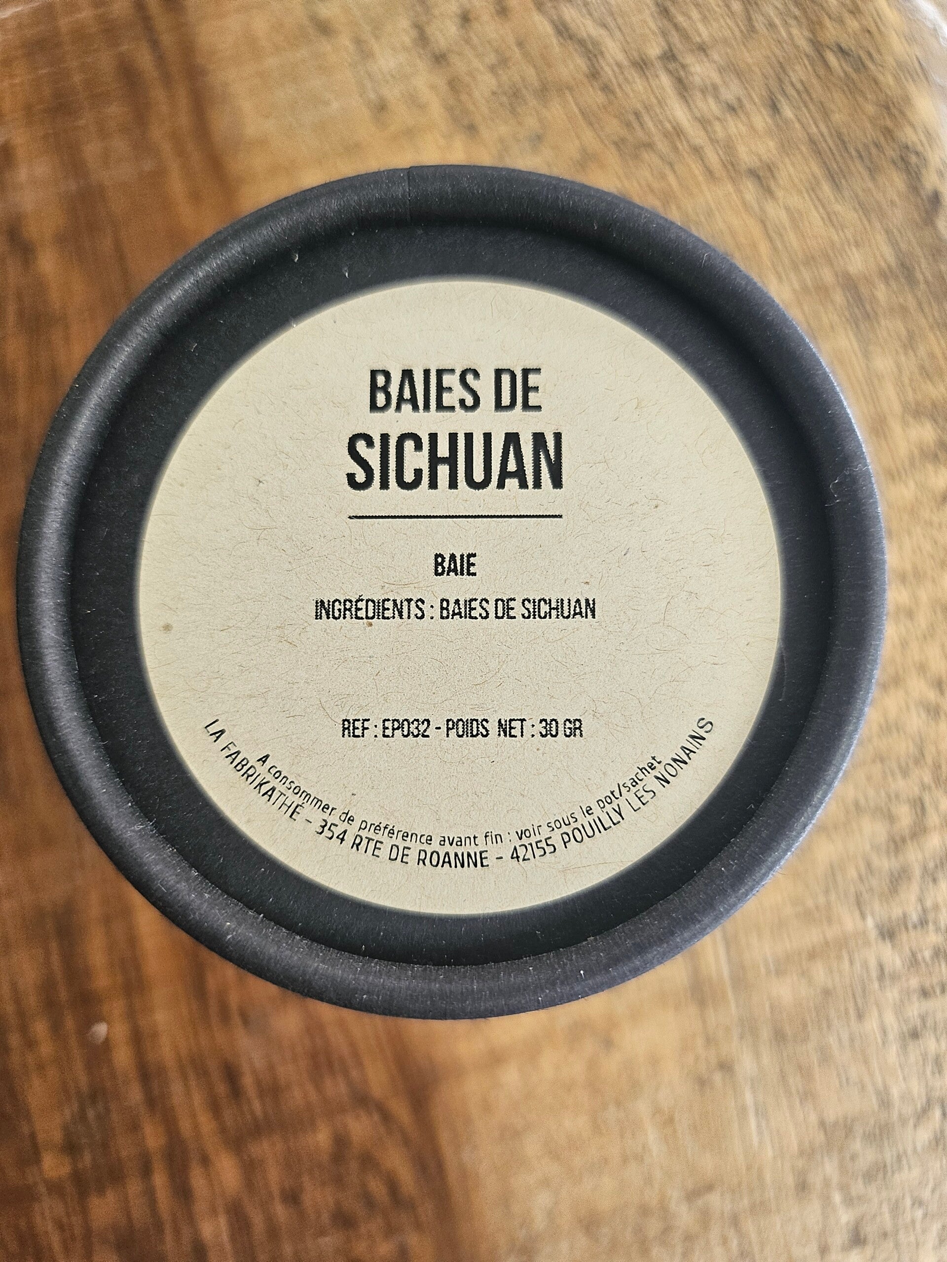 BAIES DE SICHUAN, ESCALE AUX ÉPICES, assembleur Français, 30g