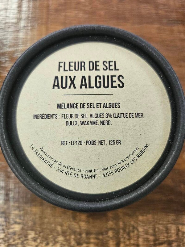 FLEUR DE SEL AUX ALGUES, ESCALE AUX ÉPICES, assembleur Français,  125g