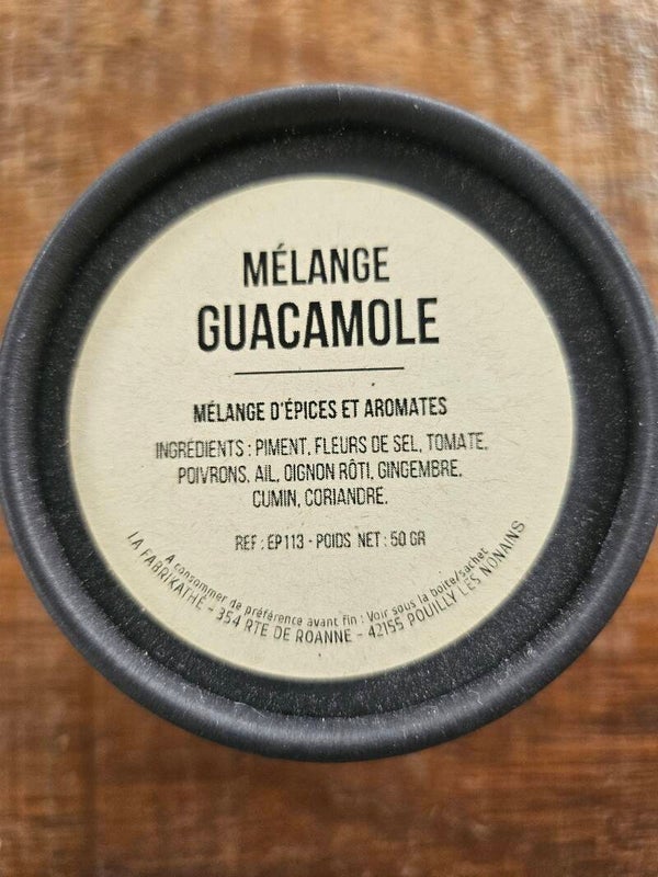 MÉLANGE GUACAMOLE, ESCALE AUX ÉPICES,  assembleur Français, 50g