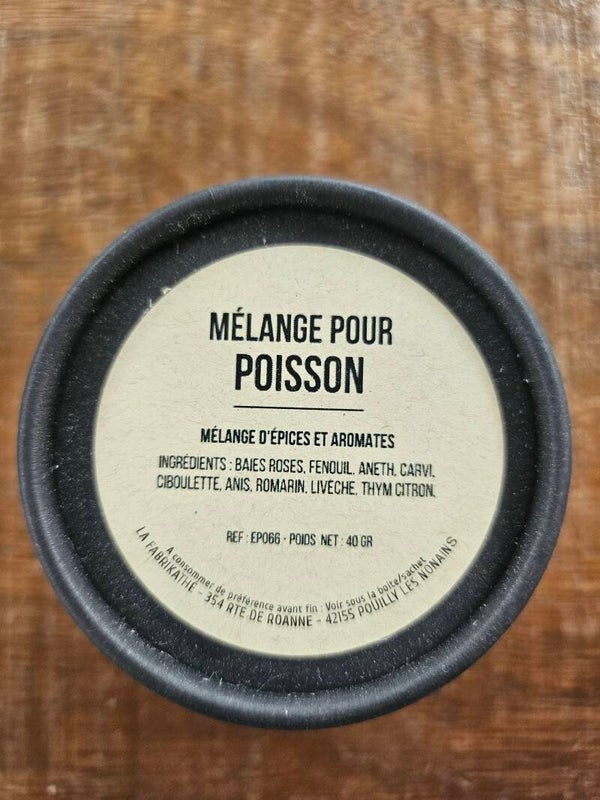 MÉLANGE POUR POISSON, ESCALE AUX ÉPICES, assembleur Français,  40g