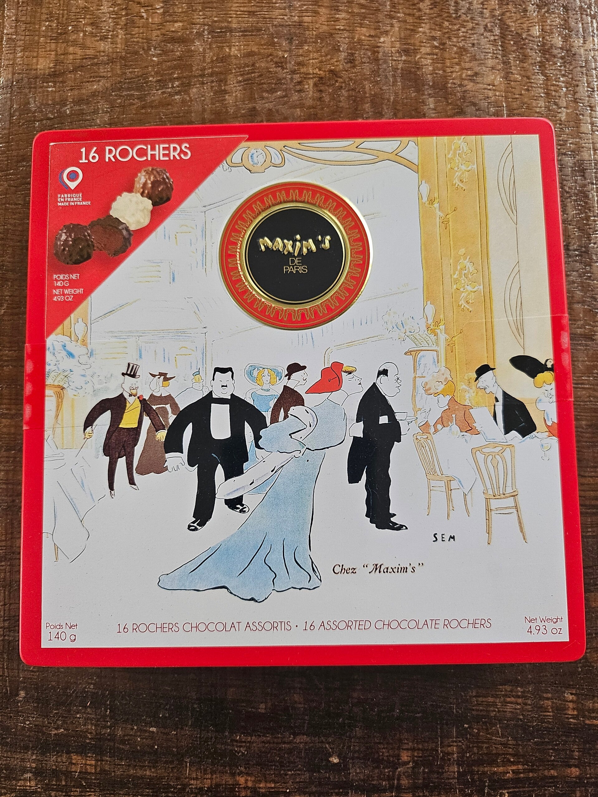 16 rochers MAXIM'S PARIS, 140G, DLC COURTE FIN JUILLET