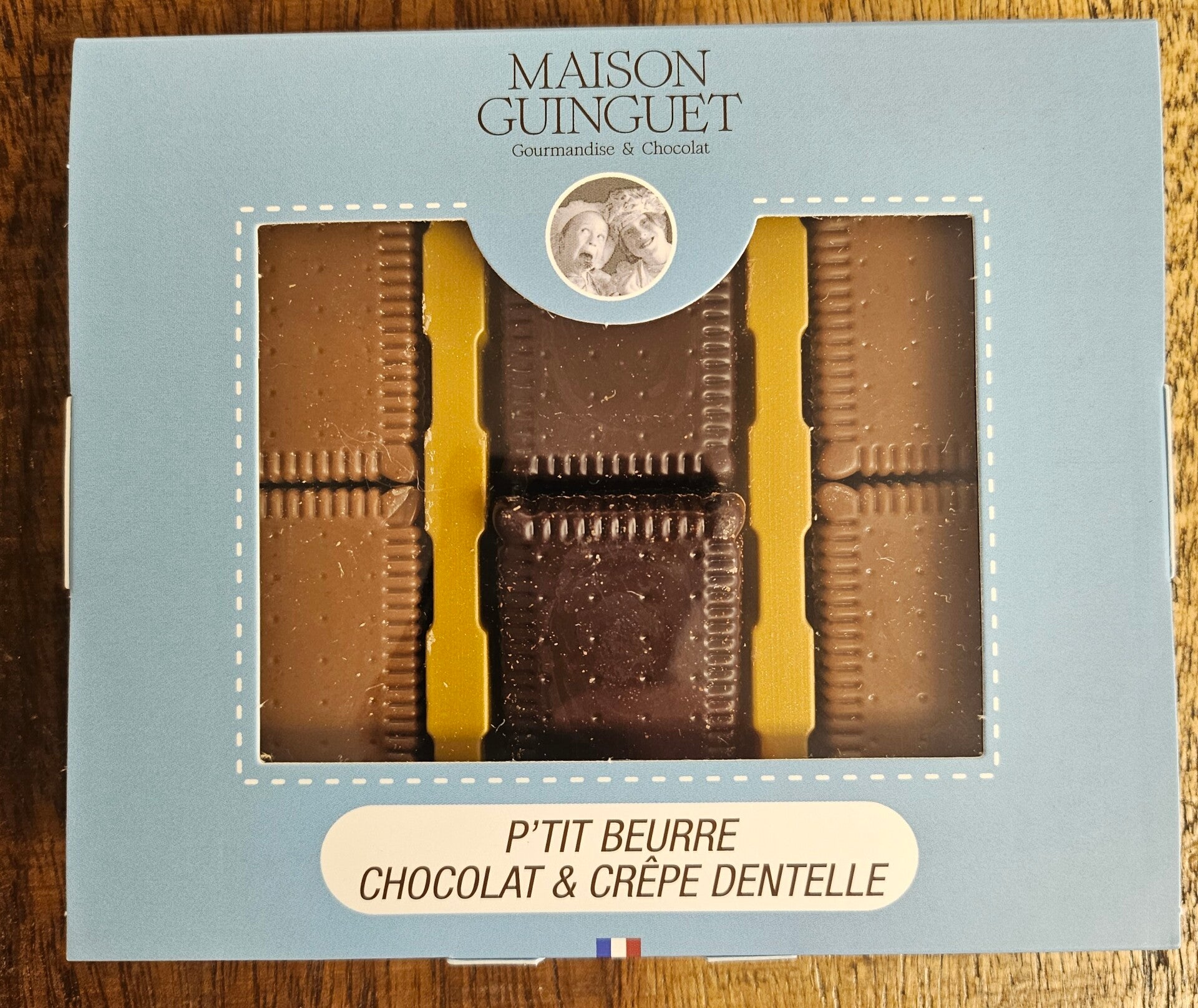 P'tit beurre chocolat et crêpe dentelle, MAISON GUINGUET, 160g